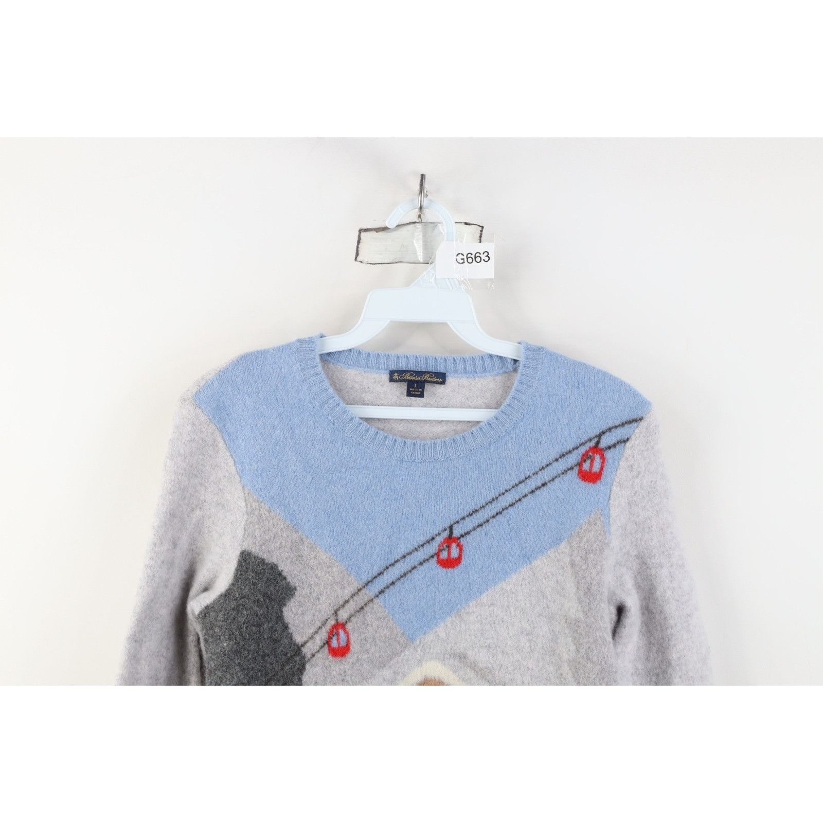 Brooks Brothers Vintage Y2K Brooks Brothers Wool Christmas Ski Sweater Size L / US 10 / IT 46 - 2 Thumbnail