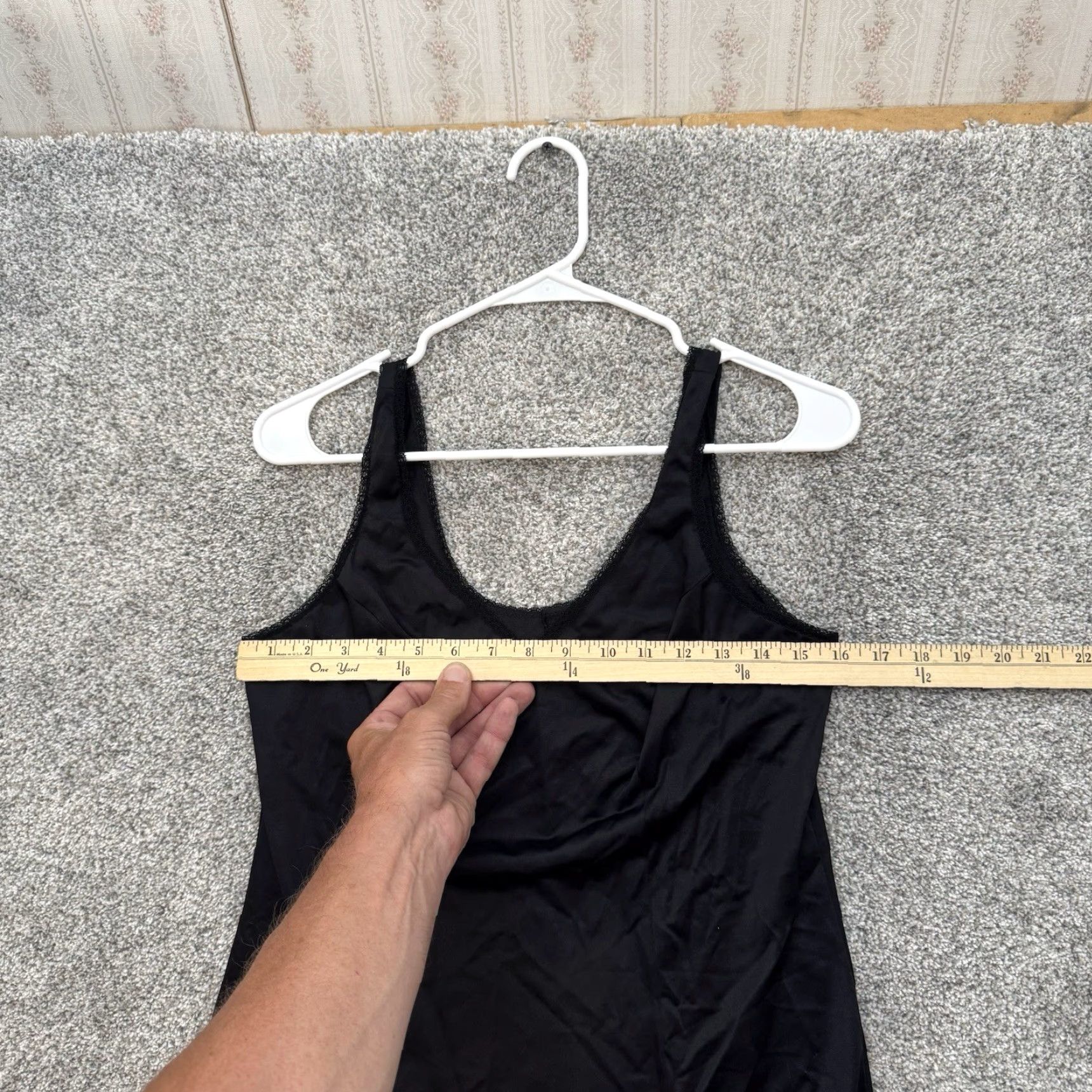 Vintage VINTAGE Lorraine Cami 38 Bow Lace Romantic Goth Whimsigoth USA Lingerie Noir Camisole Black Tank Women 80s Bow Womens Size ONE SIZE - 3 Thumbnail