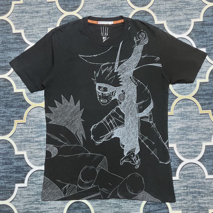 T-Shirt Uniqlo Sasuke Uchiha (2 coloris) Floqué Adulte Homme Femme Courte Manche Manga Naruto