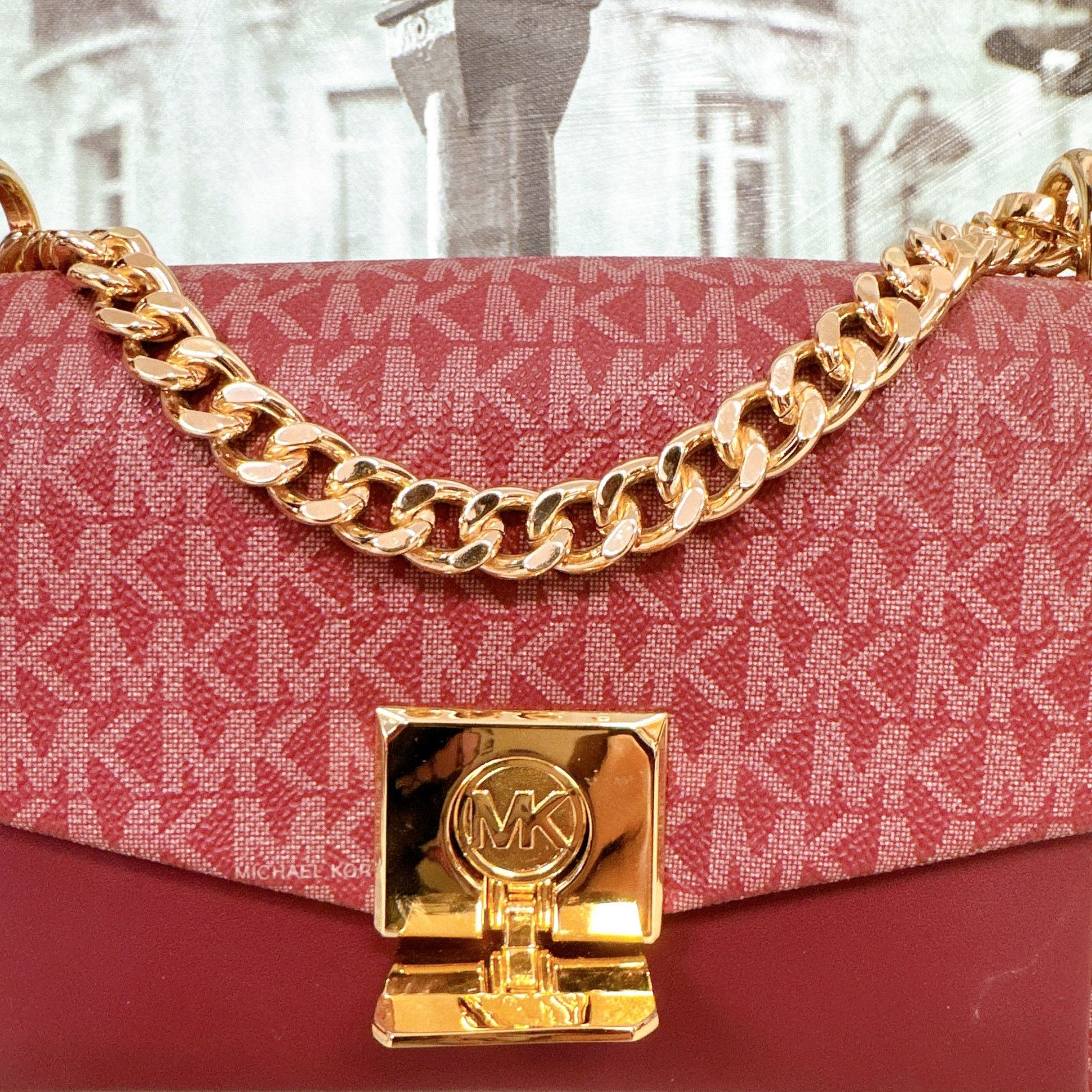 Michael Kors Michael Kors 35T0GXPL2B Lita Medium Two-Tone Logo Crossbody Size ONE SIZE - 4 Thumbnail