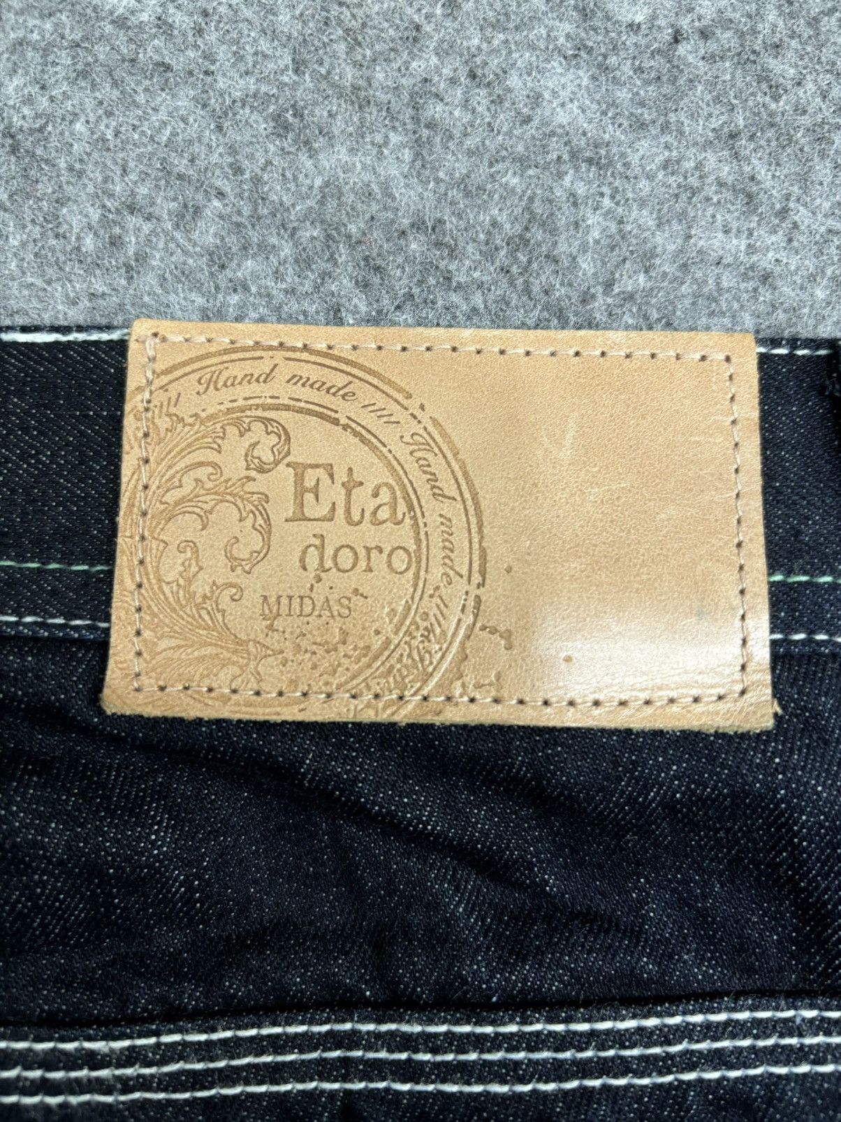 Japanese Brand 💥 Japan Style💥Eta Doro Midas Rare Design Slim Denim F511 Size US 31 - 13 Thumbnail