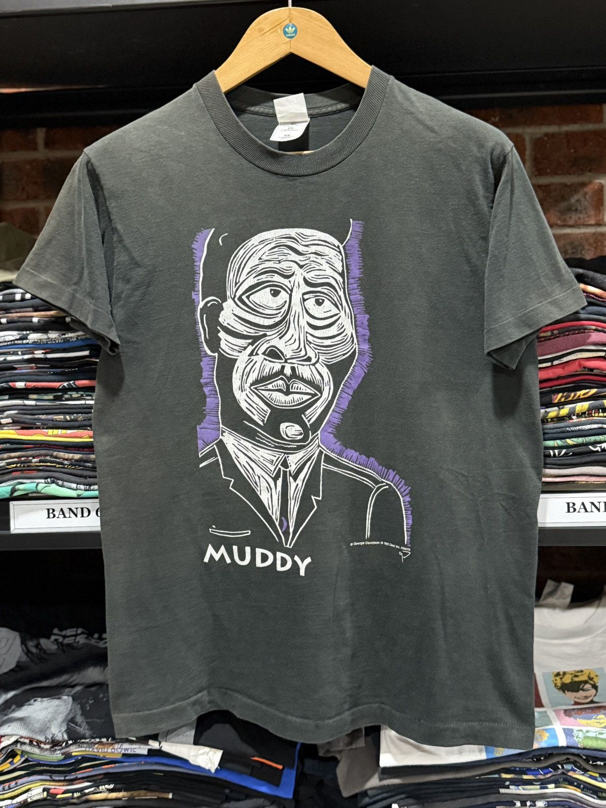 Band Tees Vintage 90s George Davidson Muddy Waters Sun Faded Tee Size US M / EU 48-50 / 2 - 1 Thumbnail