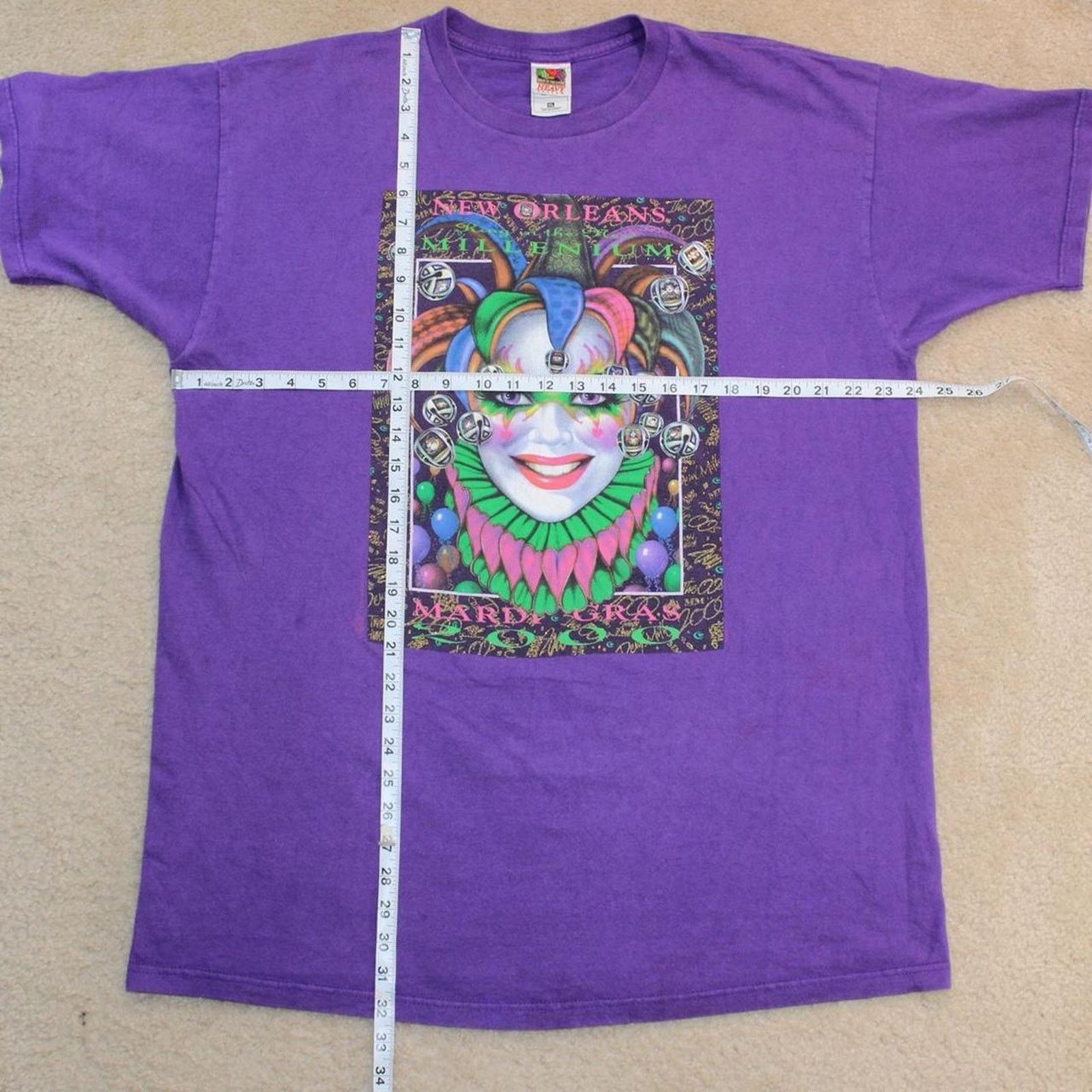 & Other Stories Purple Vintage Y2K Mardi Gras Jester Clown Graphic Tee Size US XL / EU 56 / 4 - 2 Thumbnail