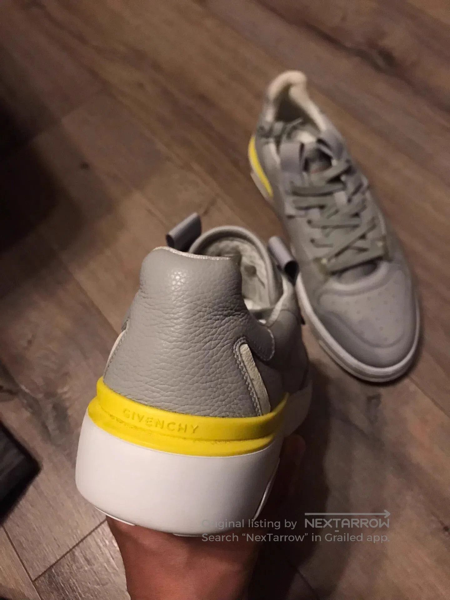 Givenchy Gray Leather Sneakers Size 11. Size US 11 / EU 44 - 3 Thumbnail