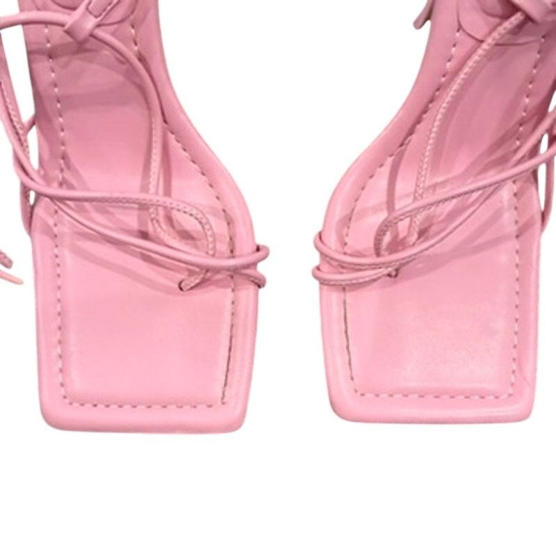 Topshop Topshop Roisin Ghillie Tie Sandal Heel in Pink, Size UK7/US9 Size US 9 / IT 39 - 3 Thumbnail