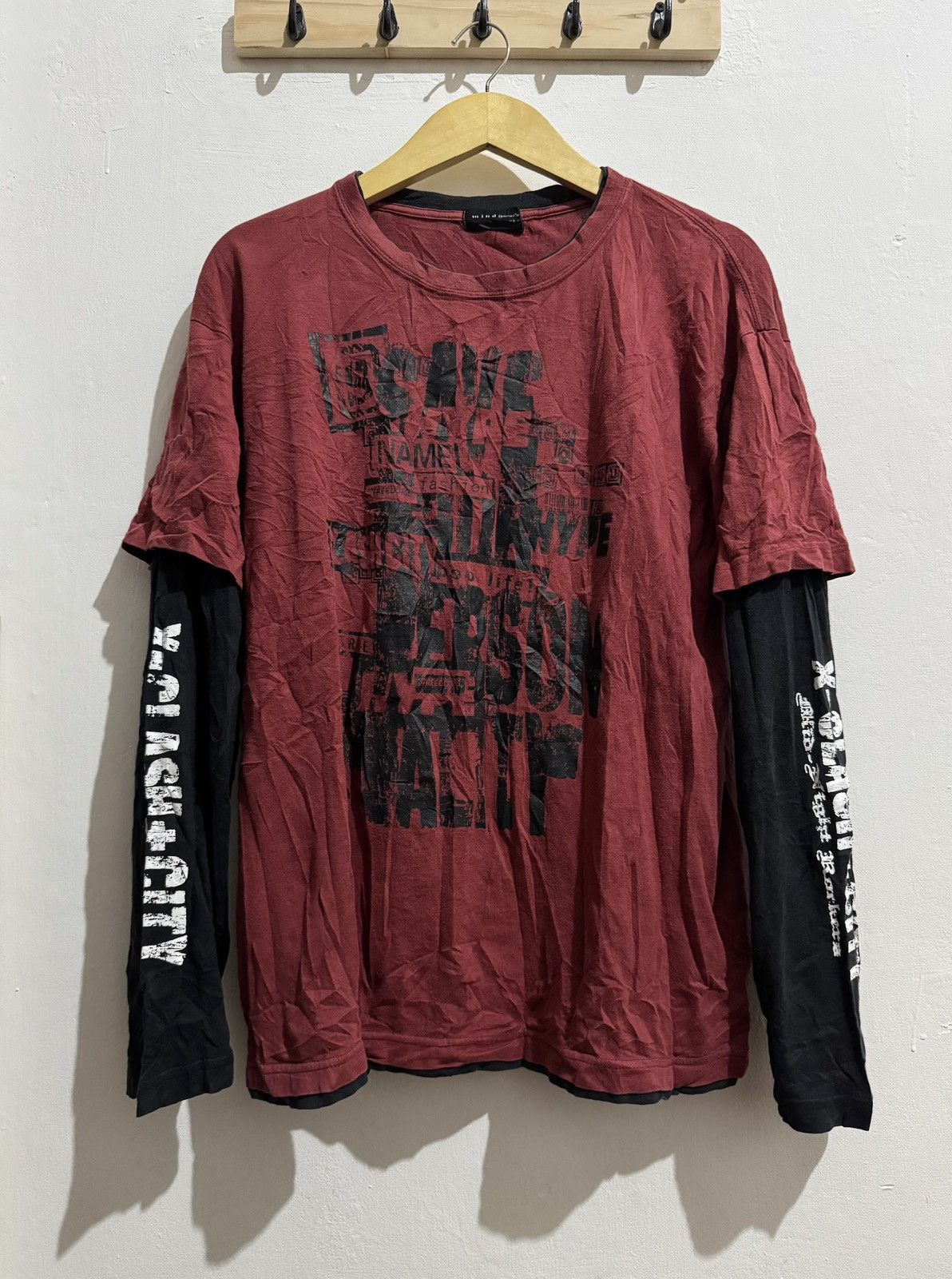 00s ifsixwasnine bone long sleeve カットソー