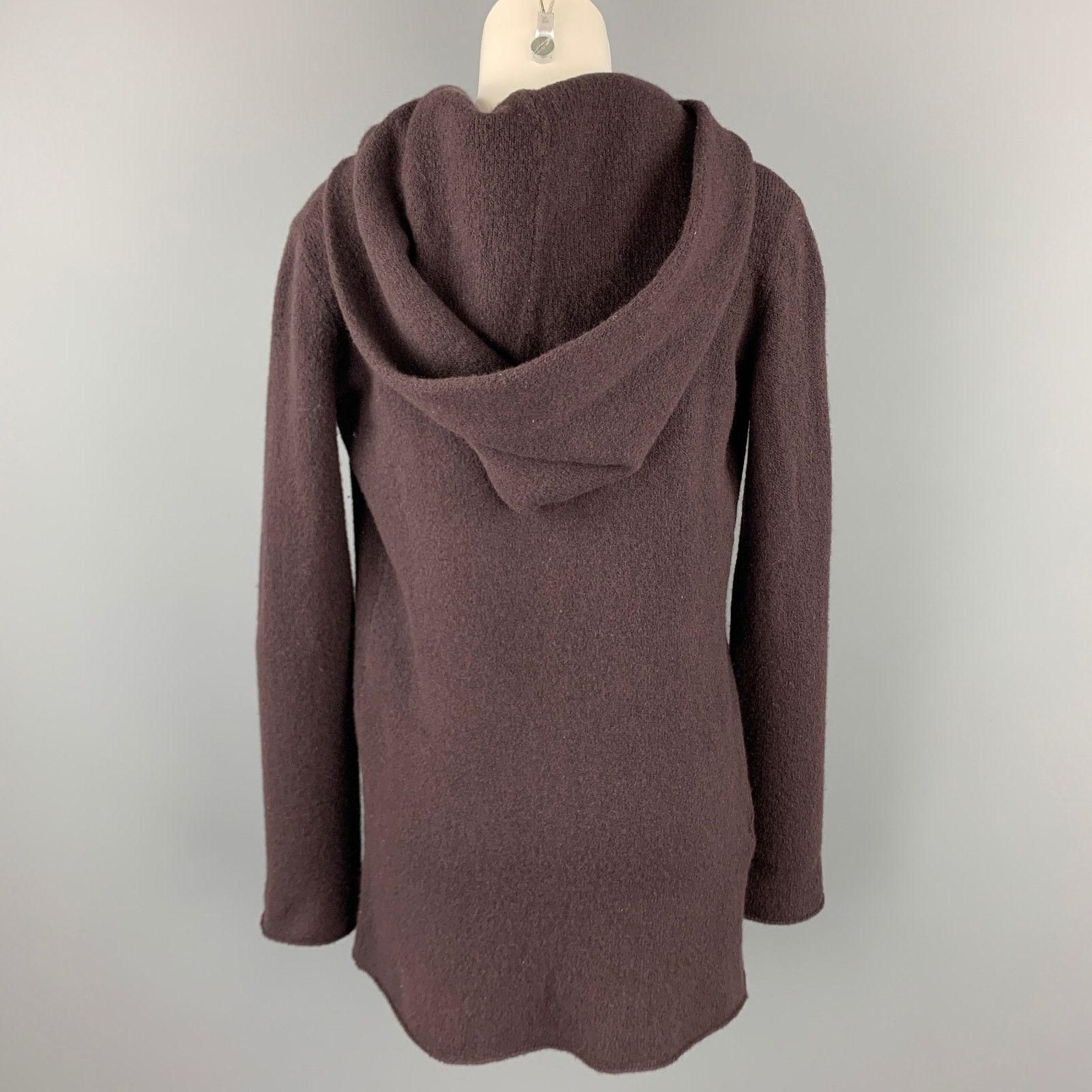 Other CASMARI S Brown Knitted Cashmere Hooded Open Front Cardigan Size S / US 4 / IT 40 - 3 Thumbnail