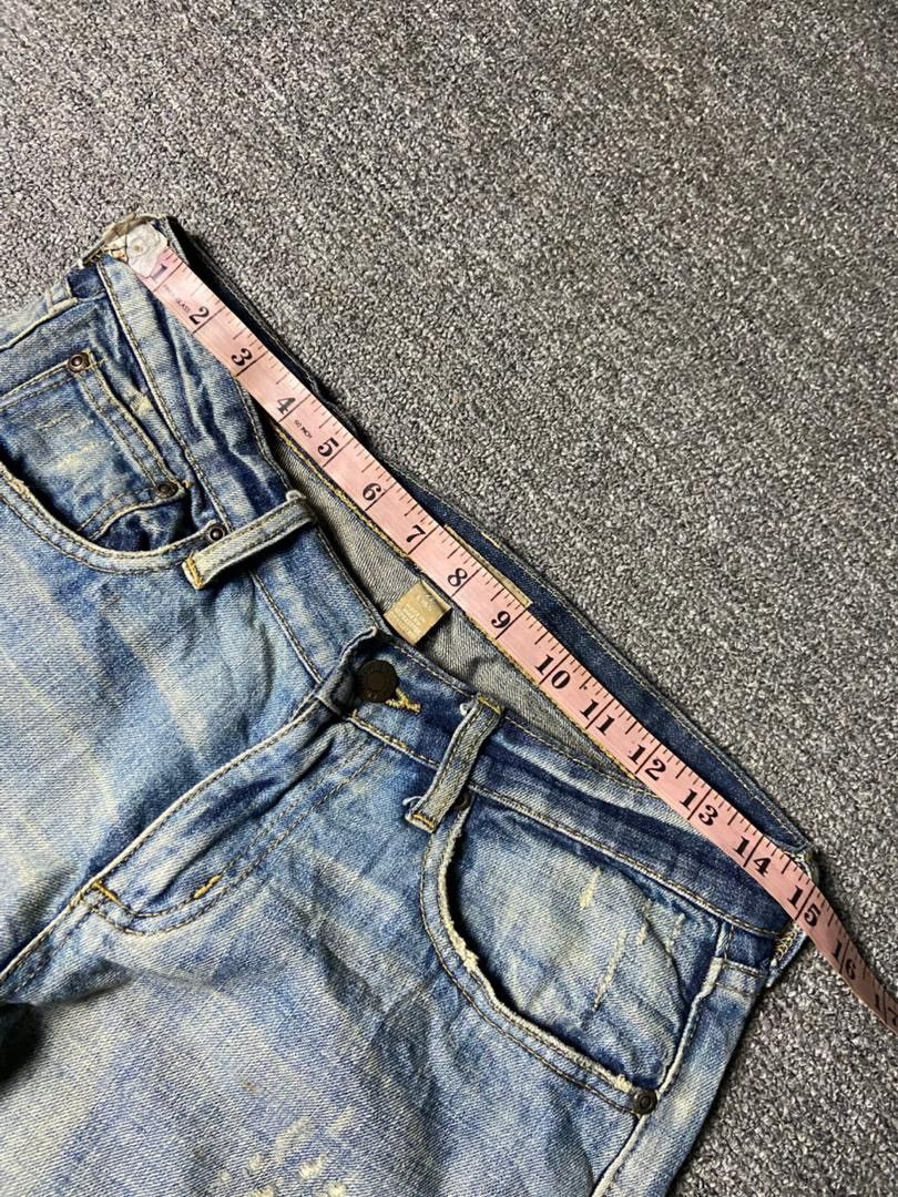 Japanese Brand America & First Distressed Patchwork Flared Jeans (157) Size US 30 / EU 46 - 6 Thumbnail