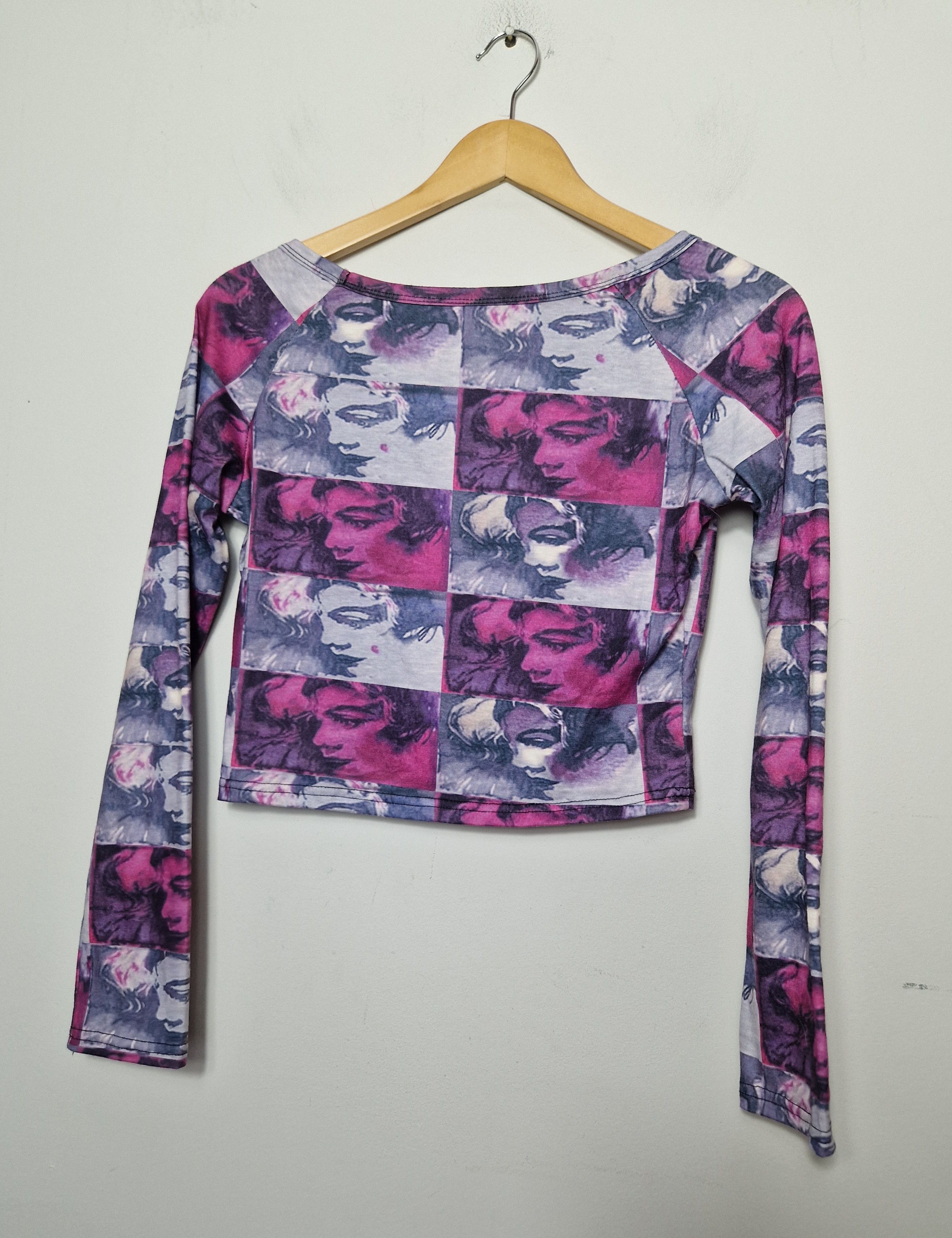 Jean Paul Gaultier vintage marilyn monroe facesjapanese gaultier mesh top y2k Size L / US 10 / IT 46 - 5 Thumbnail