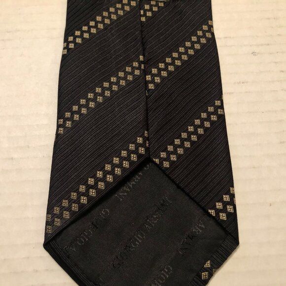 Giorgio Armani Giorgio Armani men's new brown silk tie 3 3/4" X 58" Size ONE SIZE - 3 Thumbnail