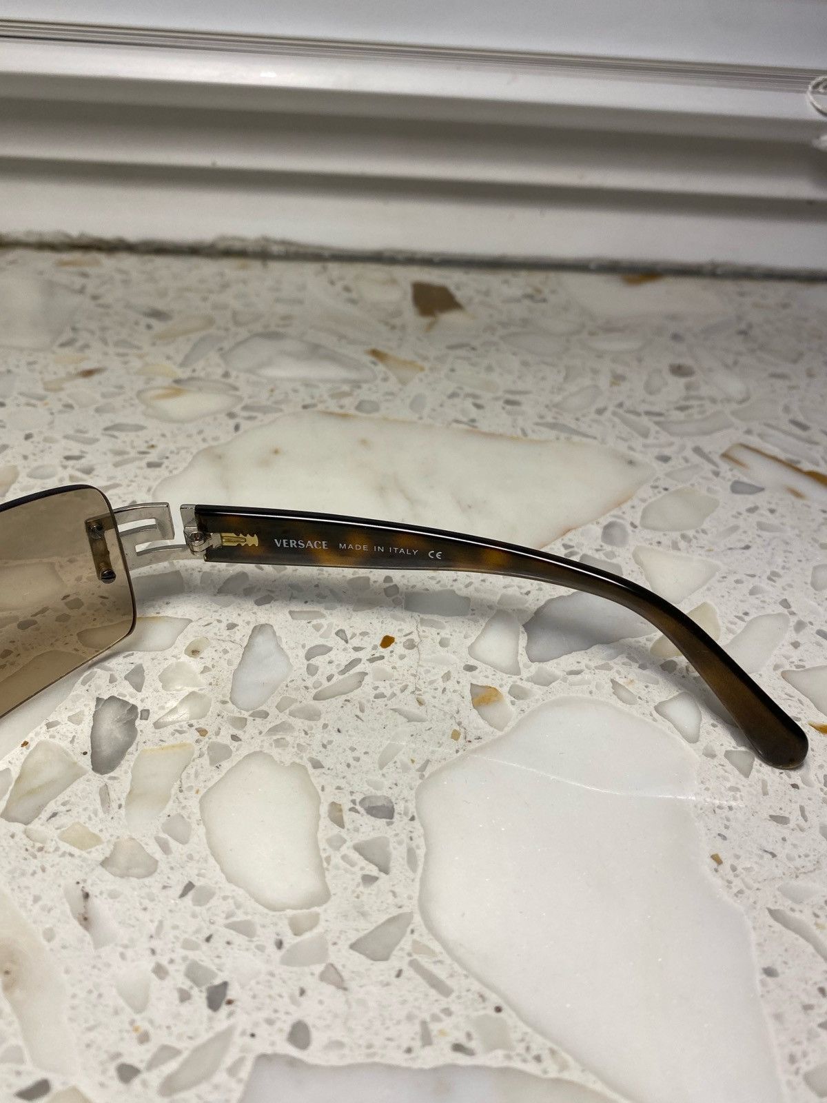 Versace Silver Tab Vintage Versace Sunglasses Size ONE SIZE - 7 Thumbnail