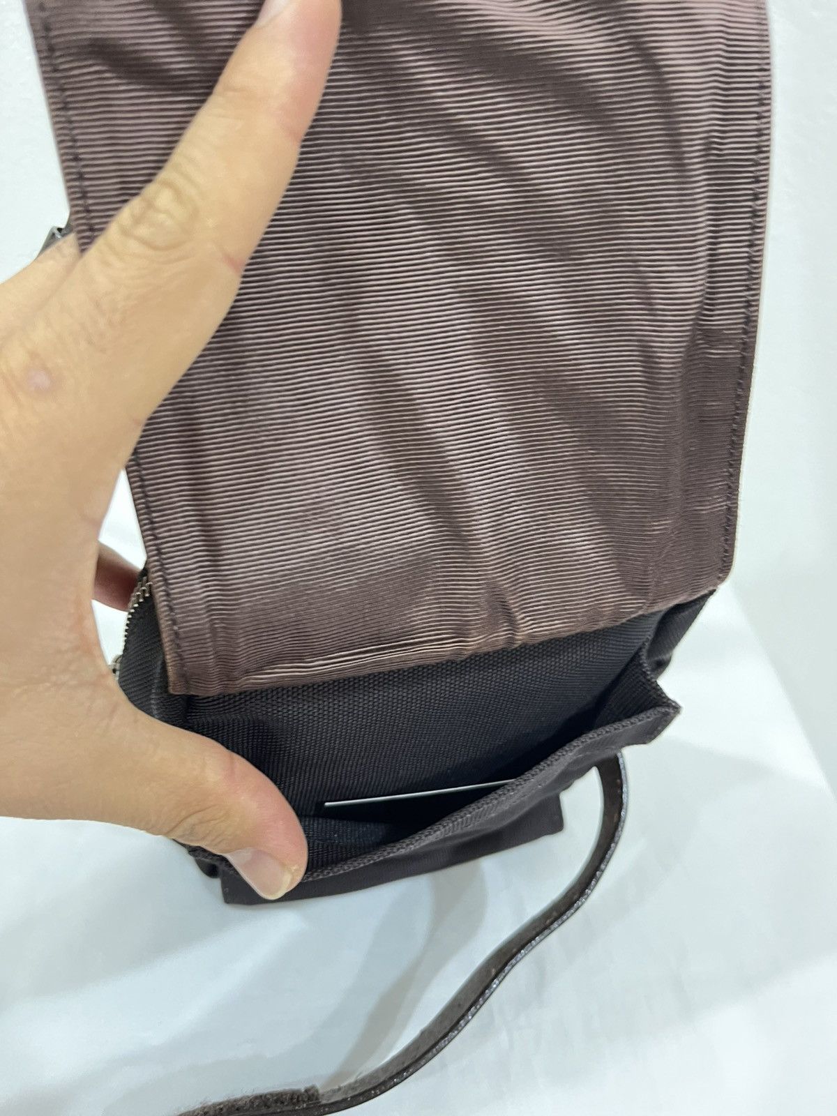 Yohji Yamamoto YSaccs Yohji Yamamoto Crosbody Leather Mini Sling Bag Size ONE SIZE - 6 Thumbnail