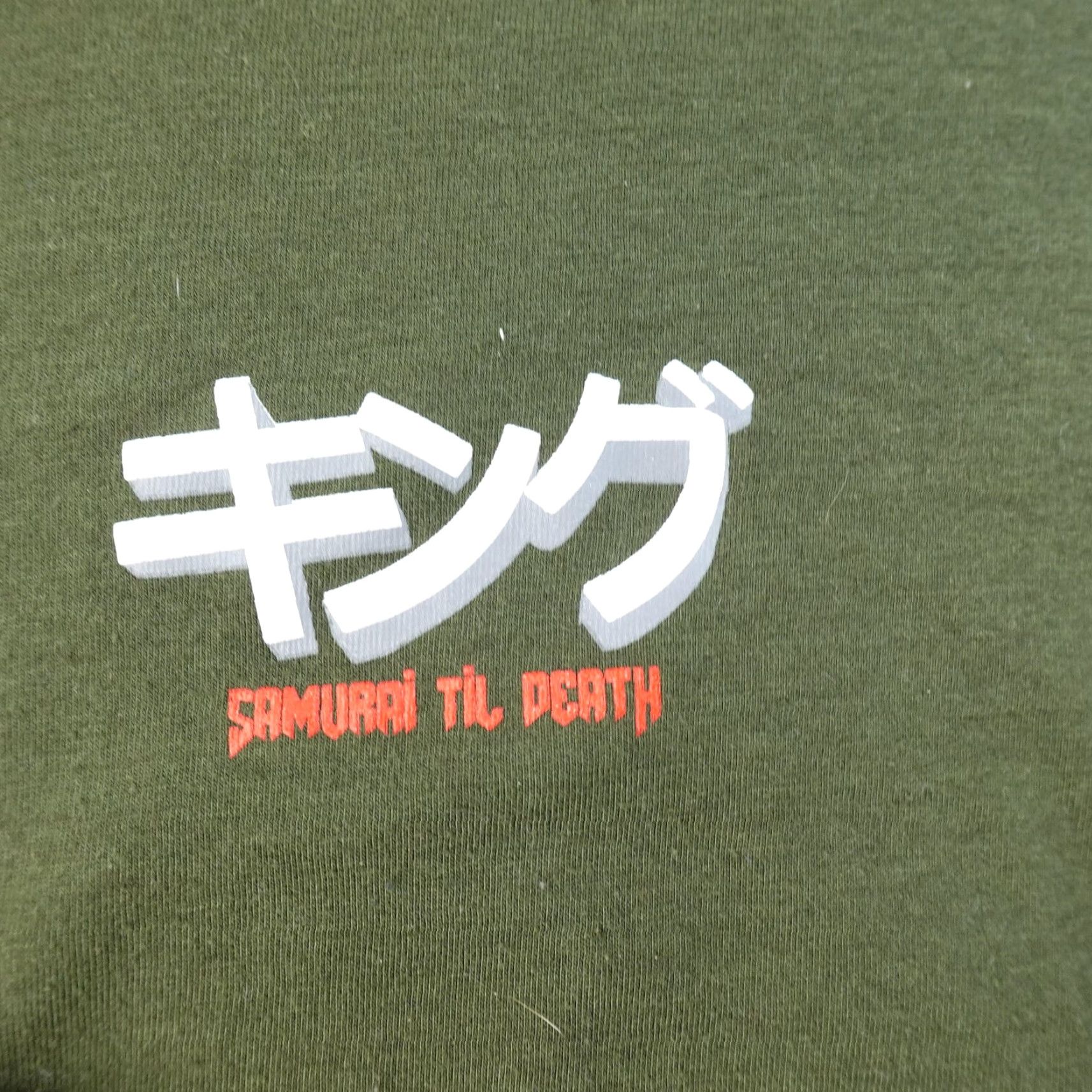 Vintage Samurai Shirt Mens S Green Skull Flames Long Sleeve Graphic Tee Grunge Y2K Shirt Mens S Green Skull Flames Long Sleeve Graphic Tee Size US S / EU 44-46 / 1 - 6 Thumbnail