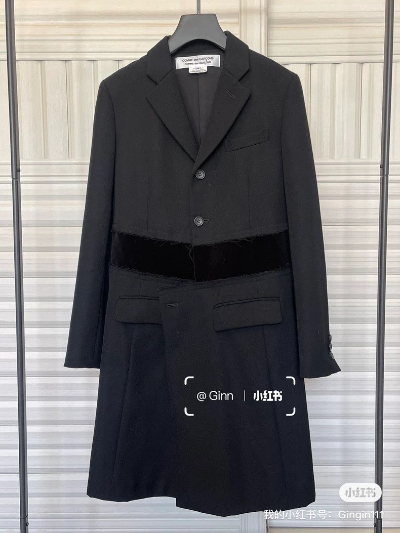 Comme des Garcons Comme Des Garcons Velvet paneled suit with rip design Size XS / US 0-2 / IT 36-38 - 1 Thumbnail