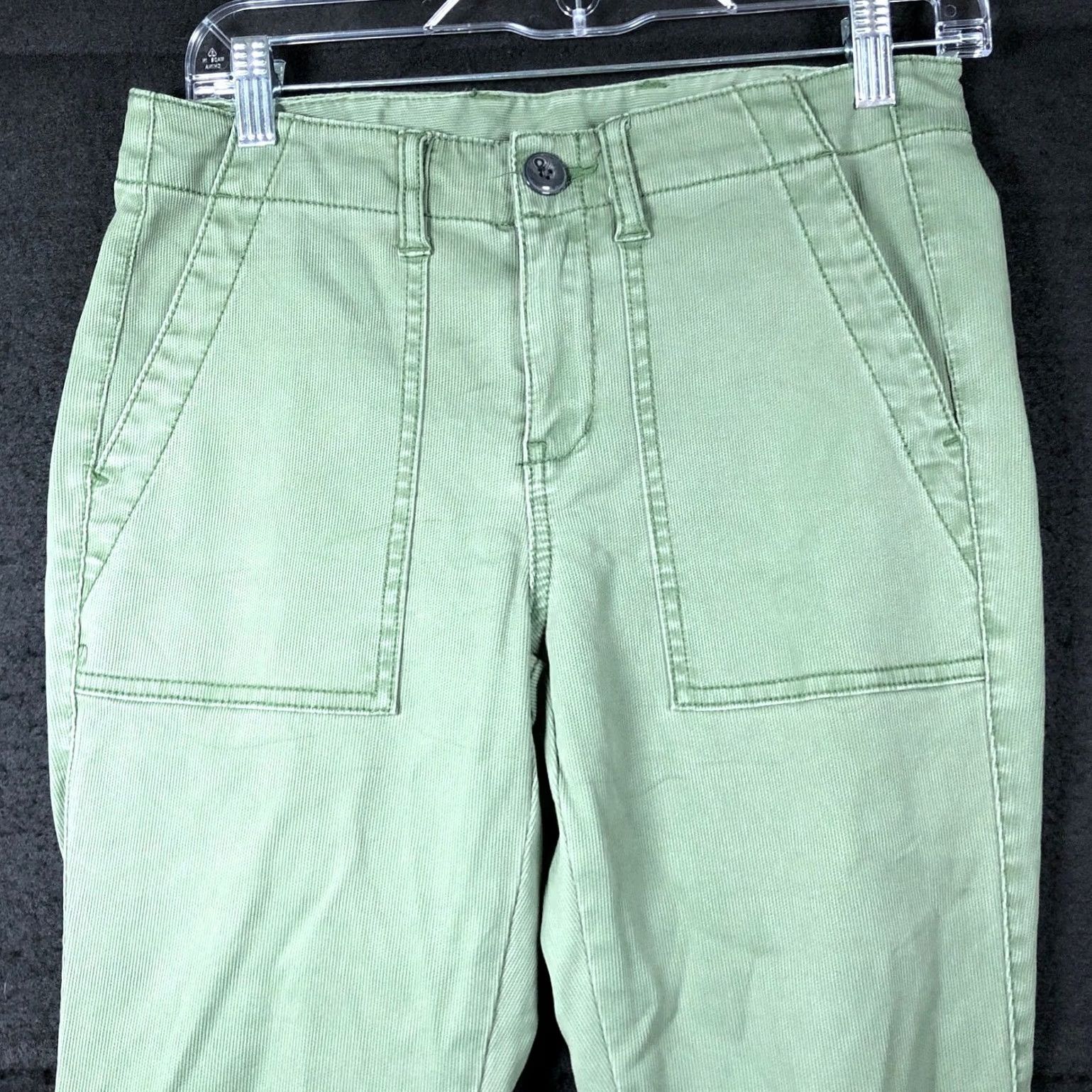 Vintage CAbi Womens Pants Green Mid Rise Quest Skinny Cords Stretch 6 Jeans Womens Size 28" / US 6 / IT 42 - 2 Thumbnail