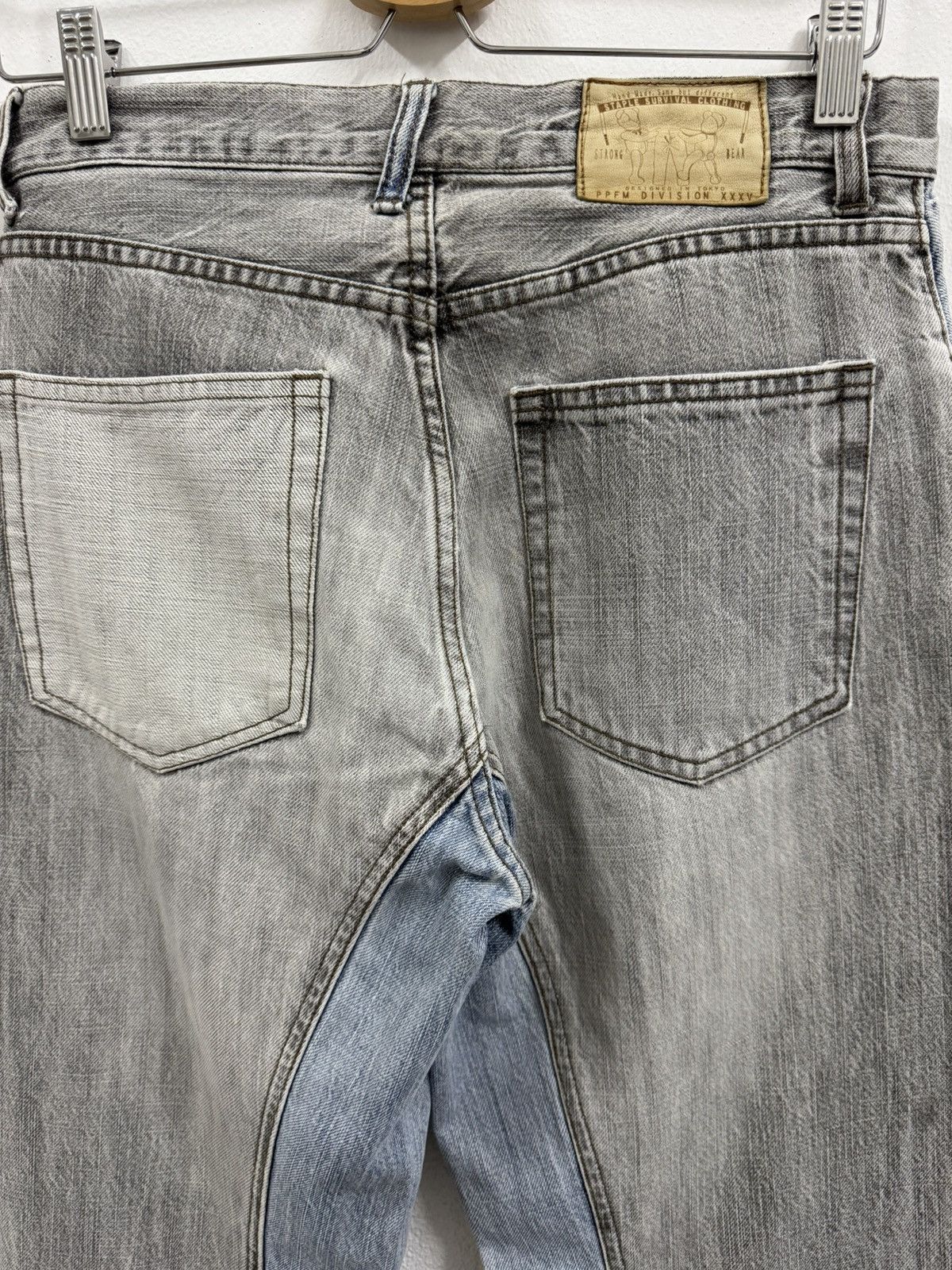 Japanese Brand × PPFM × Vintage Vintage PPFM Mixed Denim Pants 1990s Size US 30 / EU 46 - 7 Thumbnail