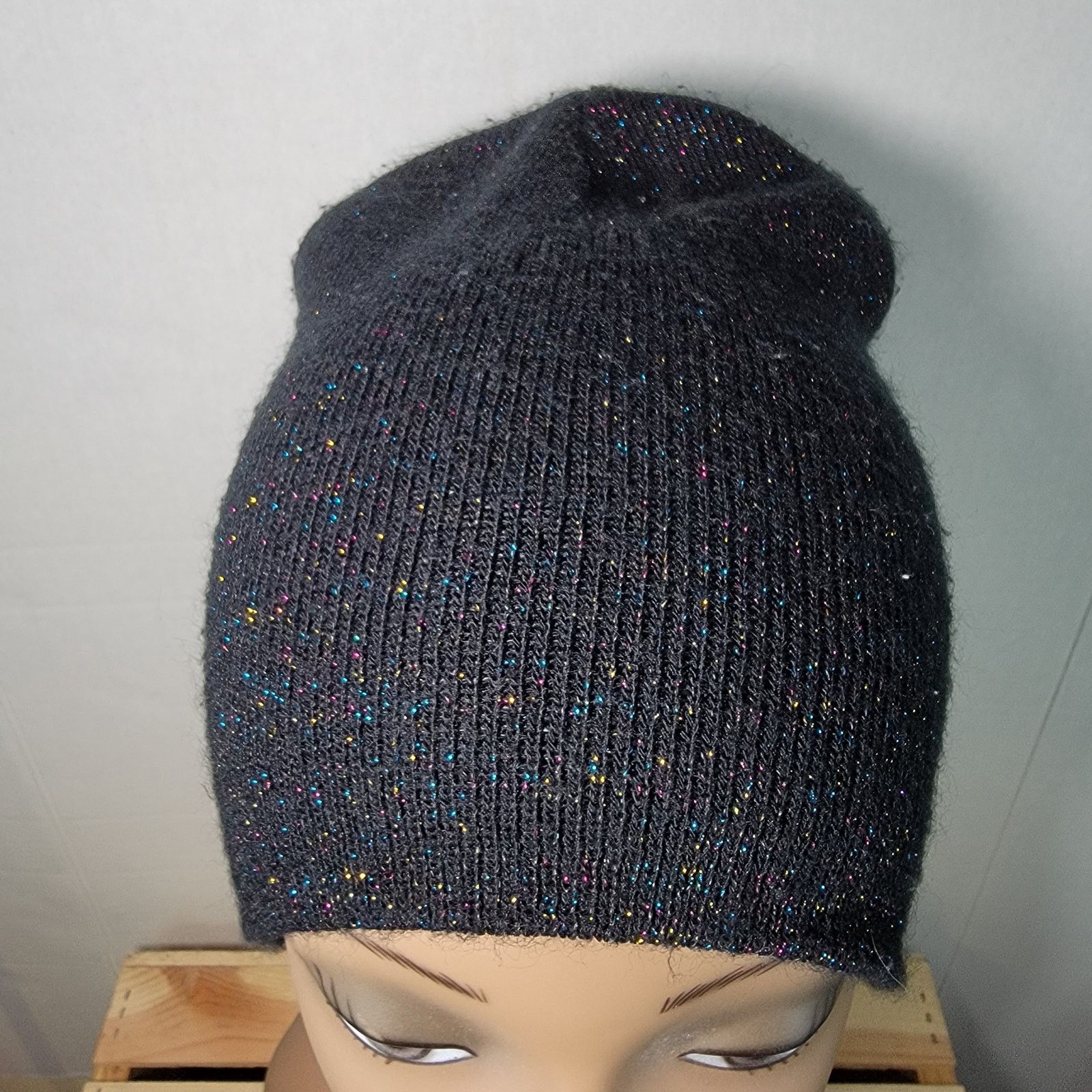 Other Made For Play Black Shimmer Unisex Knit Beanie - Size OS Size ONE SIZE - 2 Thumbnail