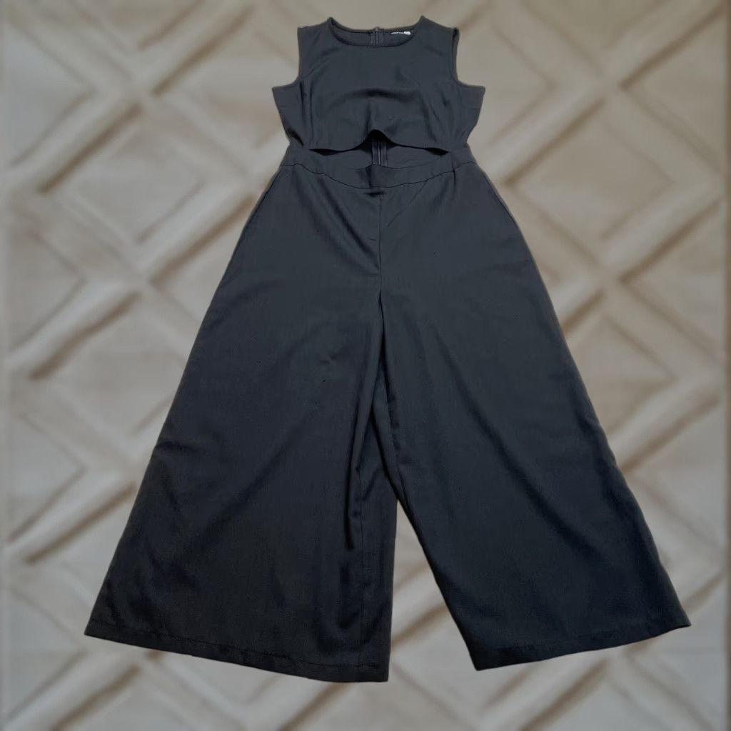 Boohoo Boohoo Jumpsuit Womens 4 Night Black Sleeveless Wide-Leg Polyester Romper Jumper Party/Cocktail Casual Size S / US 4 / IT 40 - 1 Thumbnail