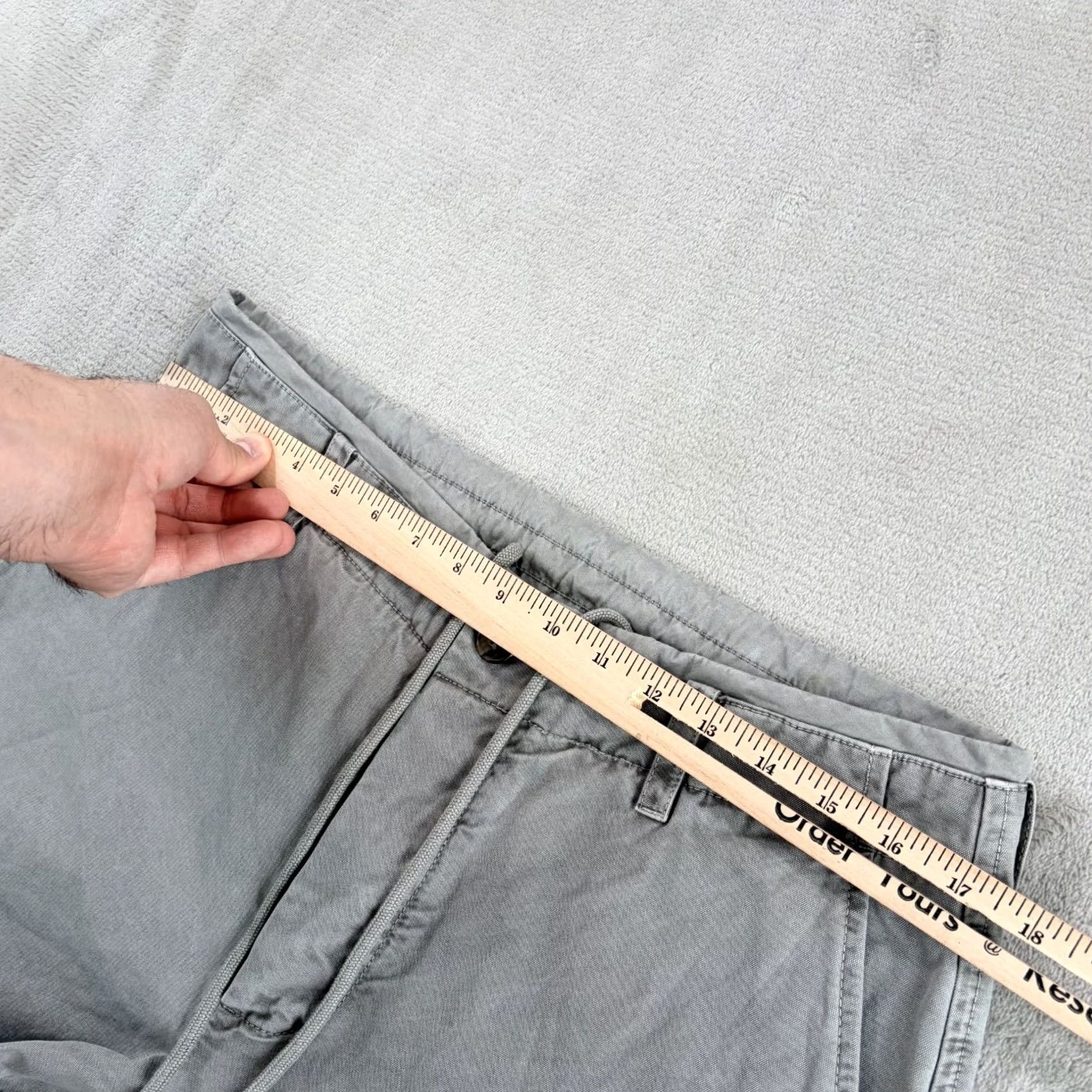 James Perse JAMES PERSE Rigid Canvas Work Pants Cement Pigment Men 32x32 MRCC1390 NWT Gray Solid Cotton Pockets Overall Classic Mens Size US 32 / EU 48 - 5 Thumbnail