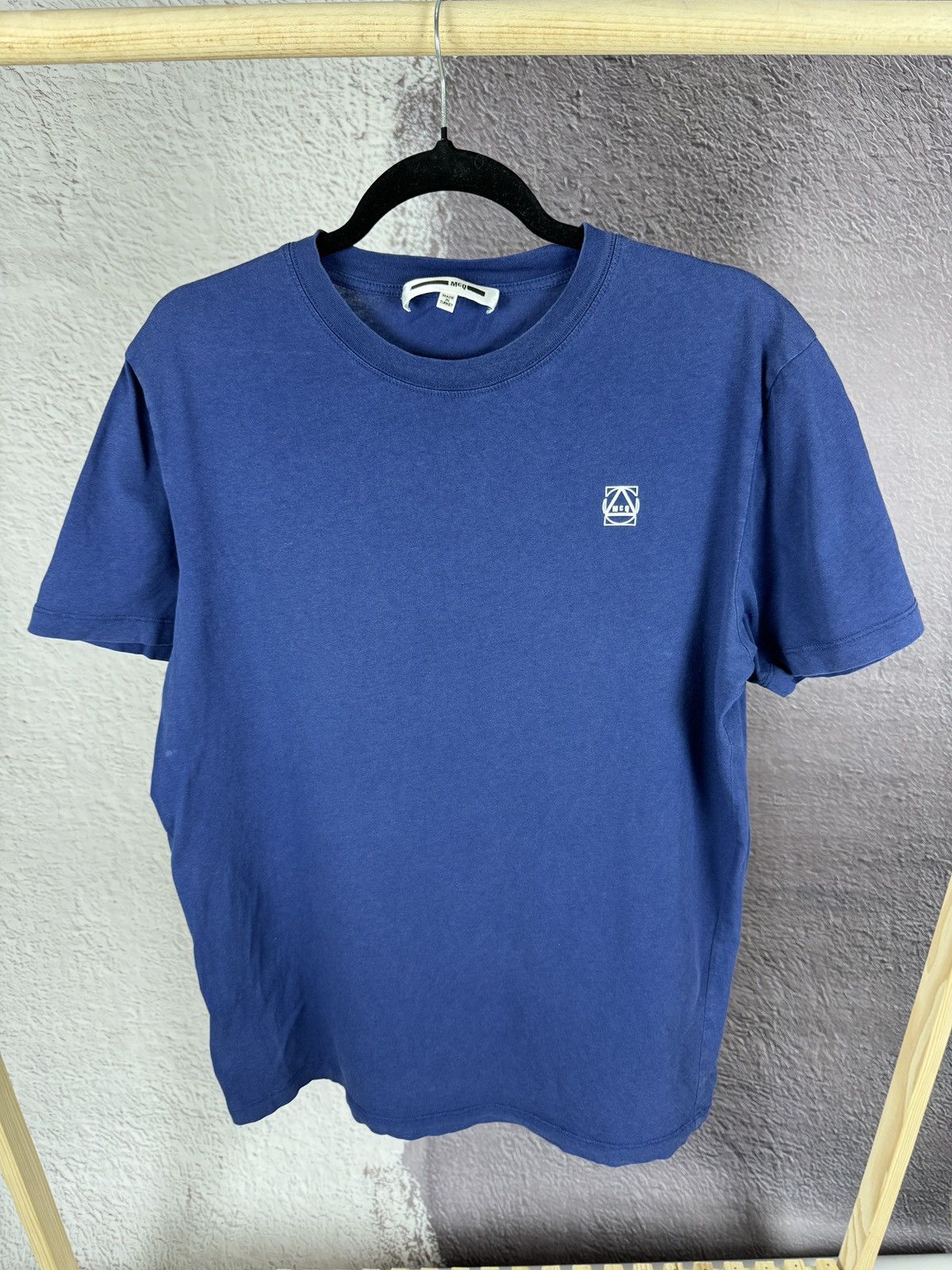 Alexander McQueen McQ by Alexander McQueen blue basic small logo tee shirt Size US XL / EU 56 / 4 - 2 Thumbnail