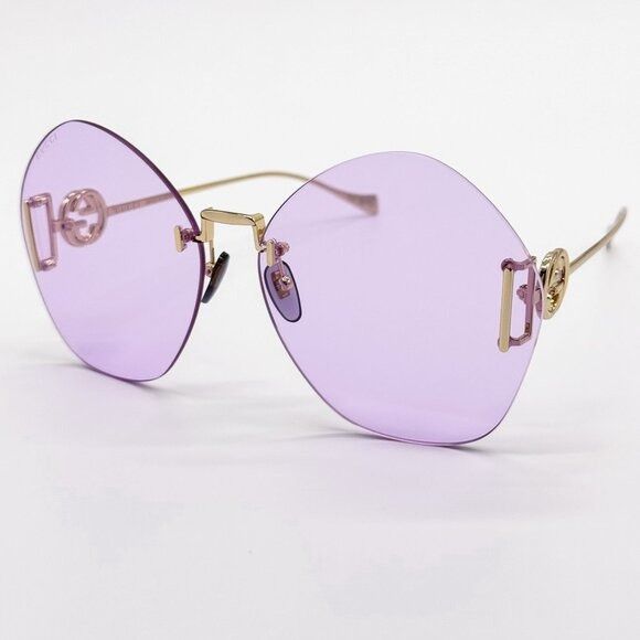 Gucci NEW GUCCI SUNGLASSES GG1203S 001 GOLD WOMEN EYEWEAR GUCCI Size ONE SIZE - 4 Thumbnail