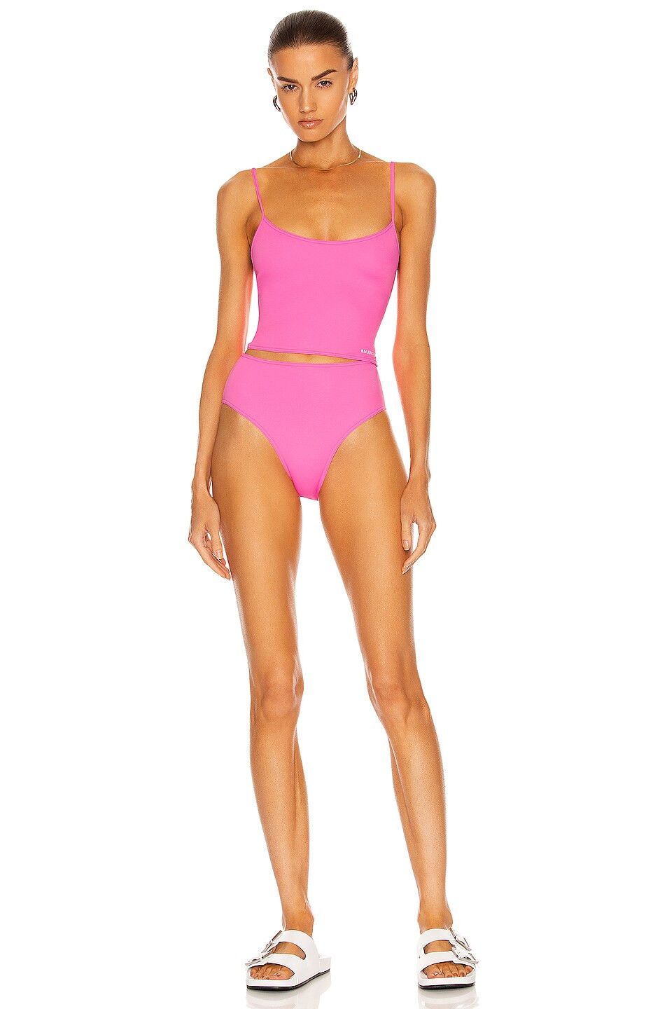 Balenciaga o1bcso1str1024 Two Piece Swimsuit in Pink Size L / US 10 / IT 46 - 2 Thumbnail