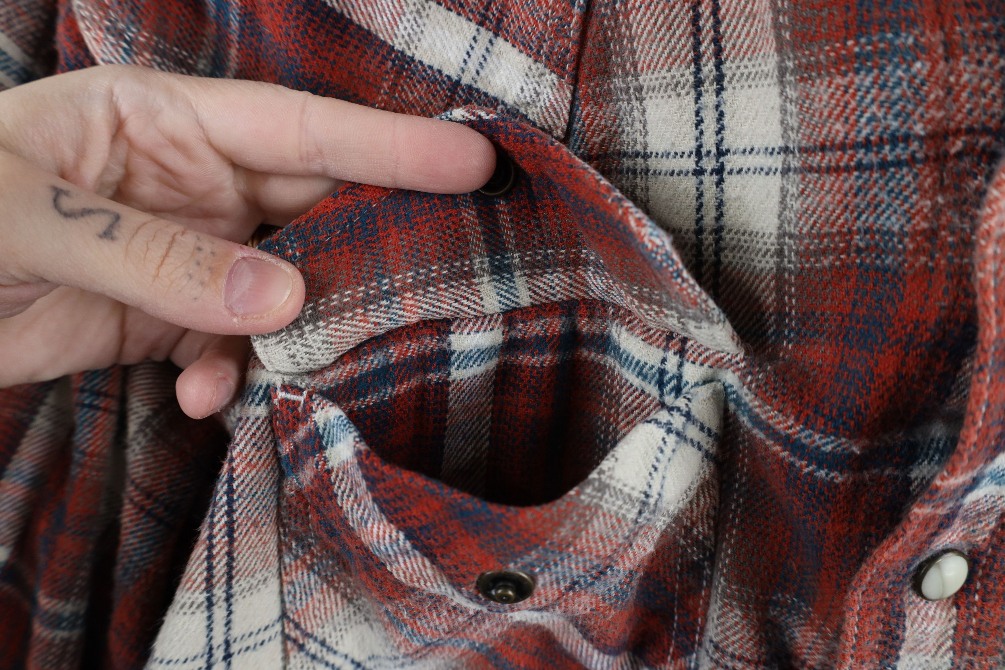 Ariat × Vintage Ariat Fit Heavyweight Western Flannel Snap Button Shirt Size US L / EU 52-54 / 3 - 6 Thumbnail