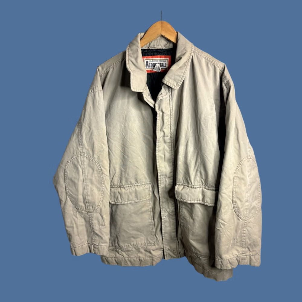 Aeropostale VINTAGE Aeropostale Jacket Mens XL Beige Canvas Military Field Hong Kong 90s Size US XL / EU 56 / 4 - 1 Thumbnail