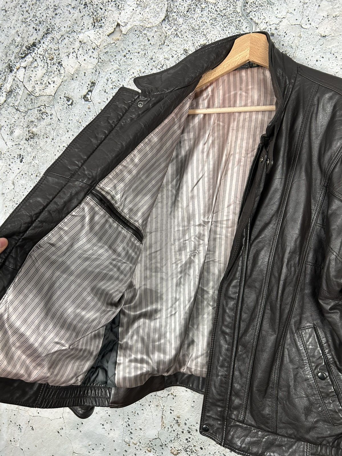 Vintage Vintage Genuine Leather Bomber Jacket 90s Brown Archive Size US L / EU 52-54 / 3 - 7 Thumbnail