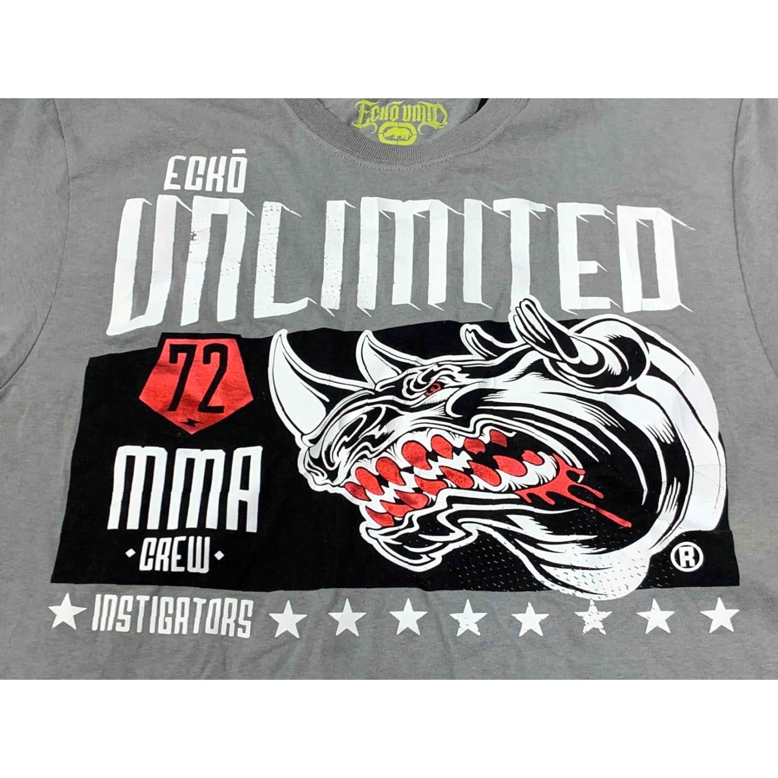 Ecko Unltd. ECKO Unltd. MMA Graphic T Shirt Mens L Gray Rhino Logo Casual Short Sleeve Size US L / EU 52-54 / 3 - 5 Thumbnail