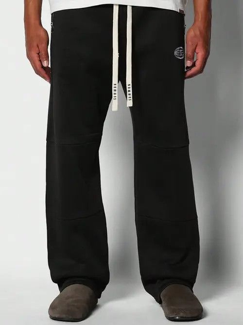 Japanese Brand Black straight leg sweatpants Size US 32 / EU 48 - 1 Thumbnail