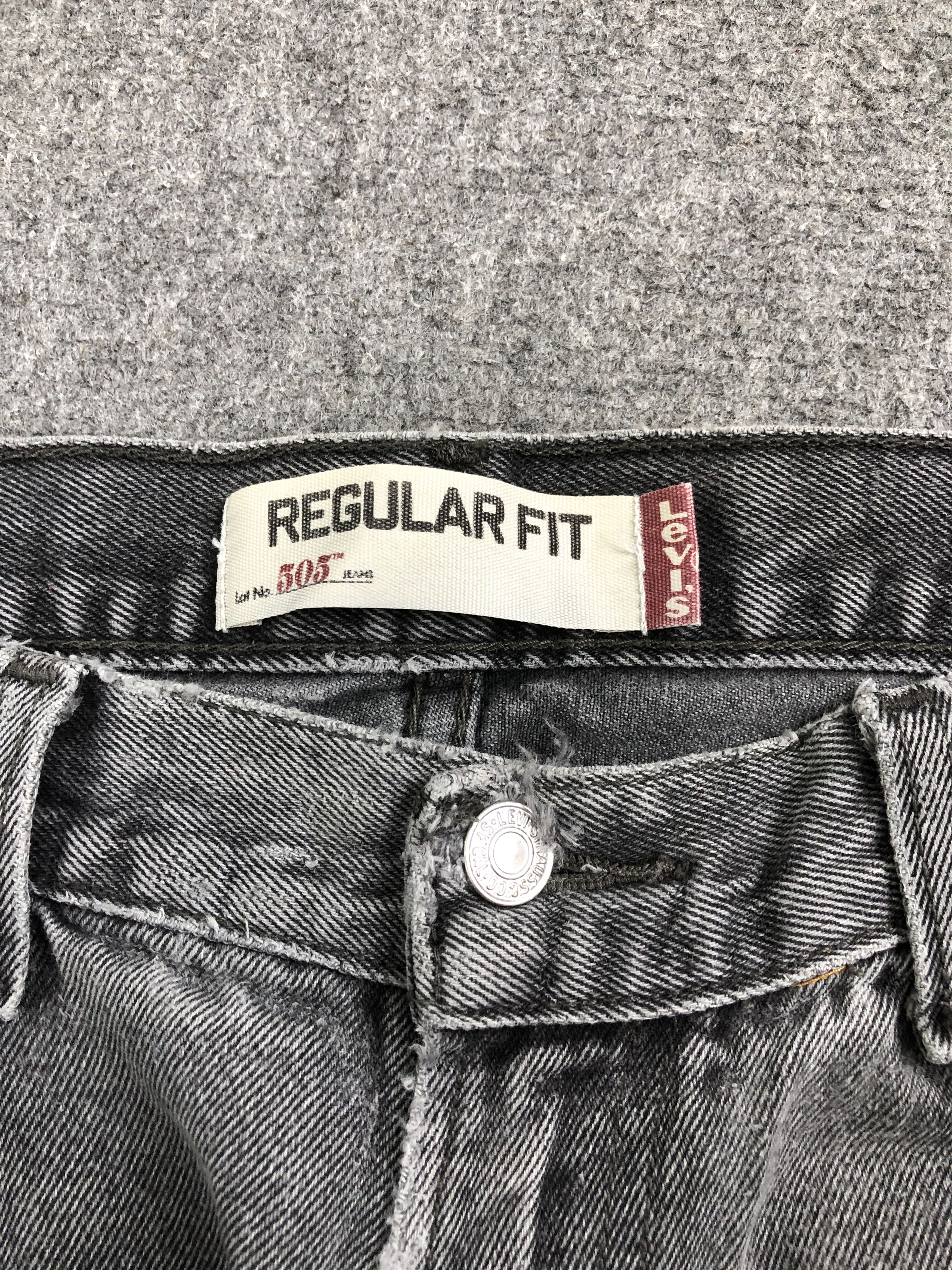 Levi's Vintage Faded Black Levis 505 Denim DP2519 Size US 34 / EU 50 - 8 Thumbnail