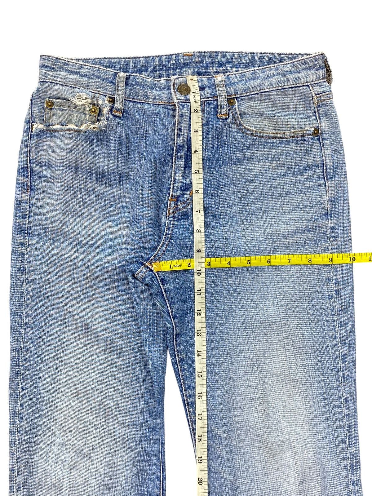 Uniqlo UNIQLO Faded Blue Wash Style Flare Jeans Size US 30 / EU 46 - 10 Thumbnail