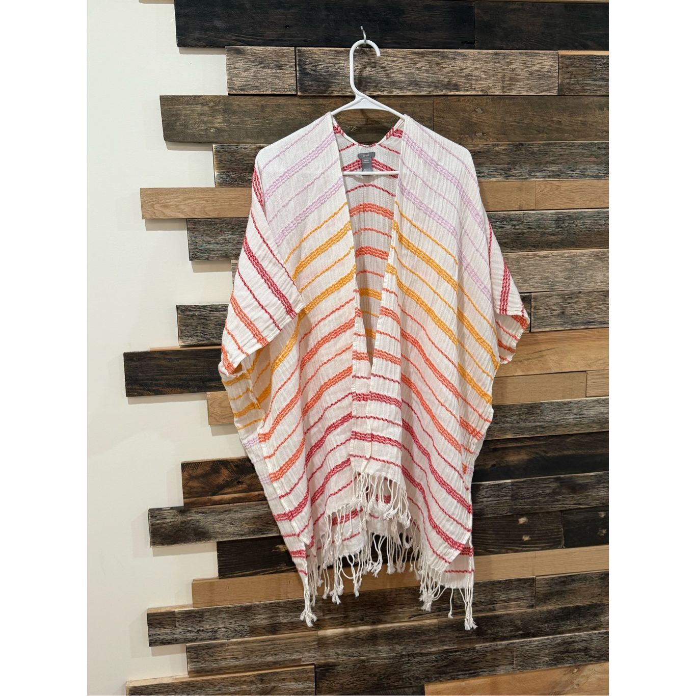 Other Aerie striped cotton kimono cover-up with fringe one size Size XL / US 12-14 / IT 48-50 - 1 Thumbnail