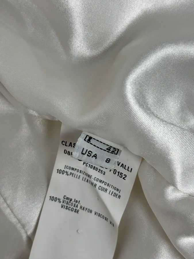 Roberto Cavalli Roberto Cavalli Cream Fur Collar Leather Jacket Size S / US 4 / IT 40 - 13 Thumbnail