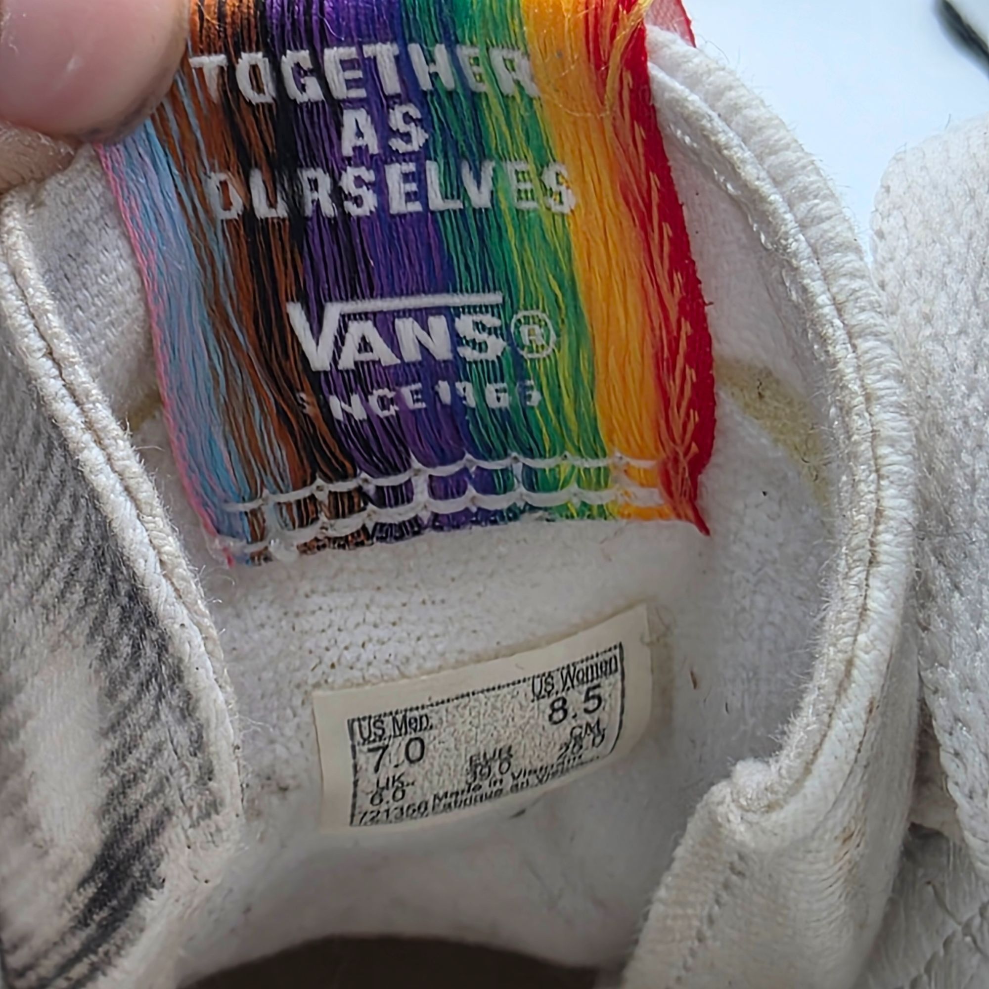Vans Vans Sk8-Hi Together As Ourselves Womens Size 8.5 White Snea Size US 8.5 / IT 38.5 - 5 Thumbnail