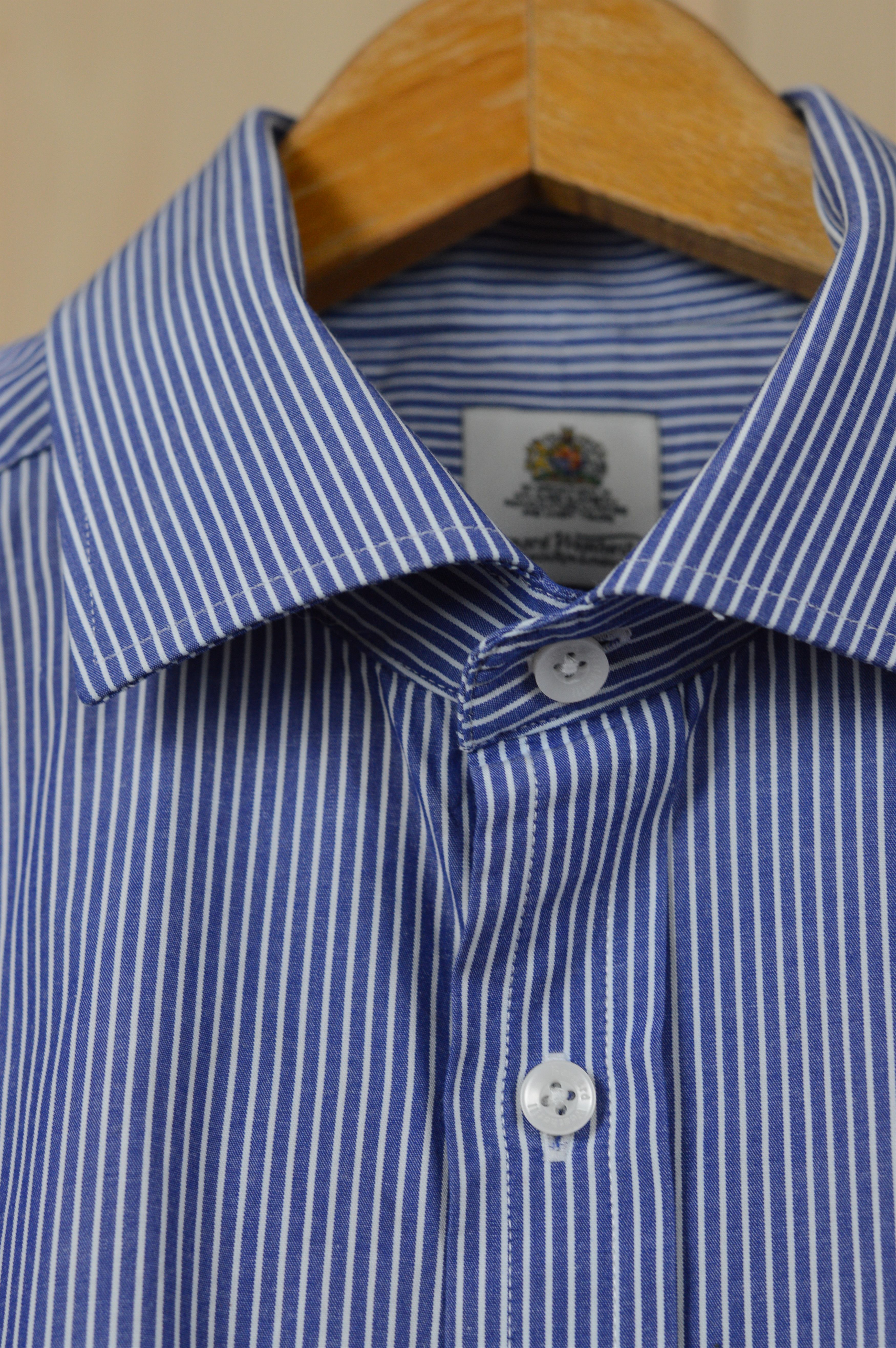 Designer × Savile Row Bernard Weatherill of Savile Row Formal Striped Shirt Size US L / EU 52-54 / 3 - 5 Thumbnail