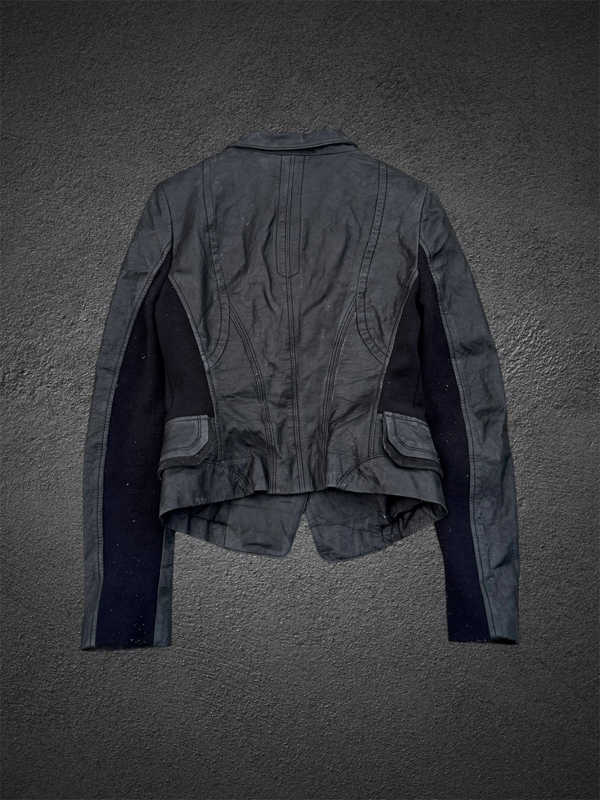 Yasuyuki Ishii Leather Asymmetrical Vkei Japanese Jacket Styled Ggpx Size US S / EU 44-46 / 1 - 3 Thumbnail