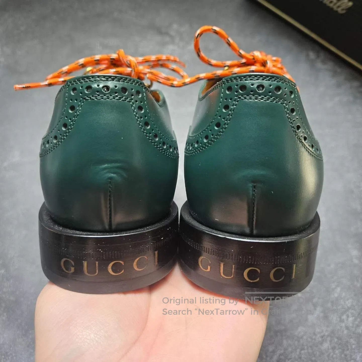 Gucci Gucci Green Embossed Leather Shoes. Size US 8 / EU 41 - 3 Thumbnail
