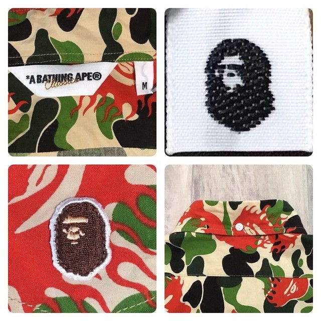 Bape BAPE Fire camo shirt a bathing ape flame NIGO Size US M / EU 48-50 / 2 - 5 Thumbnail