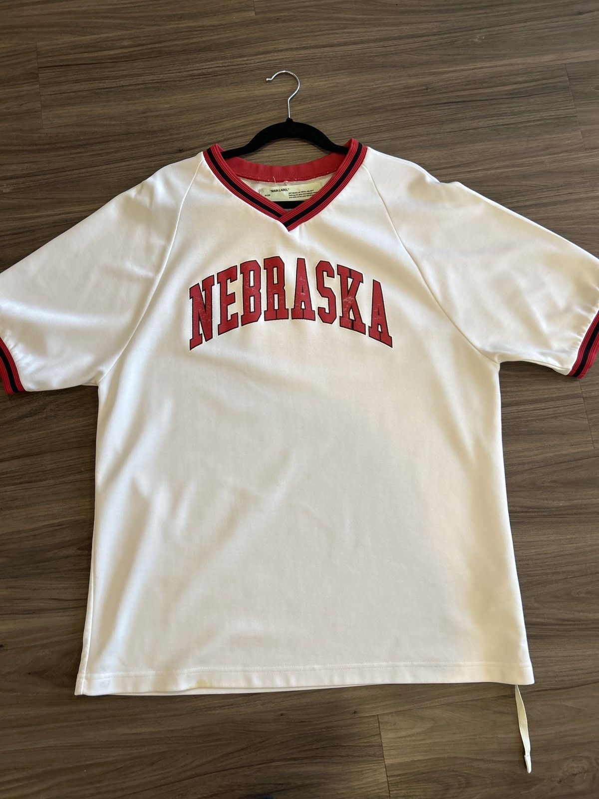 image of Off White Nebraska Jersey, Men's (Size Large)