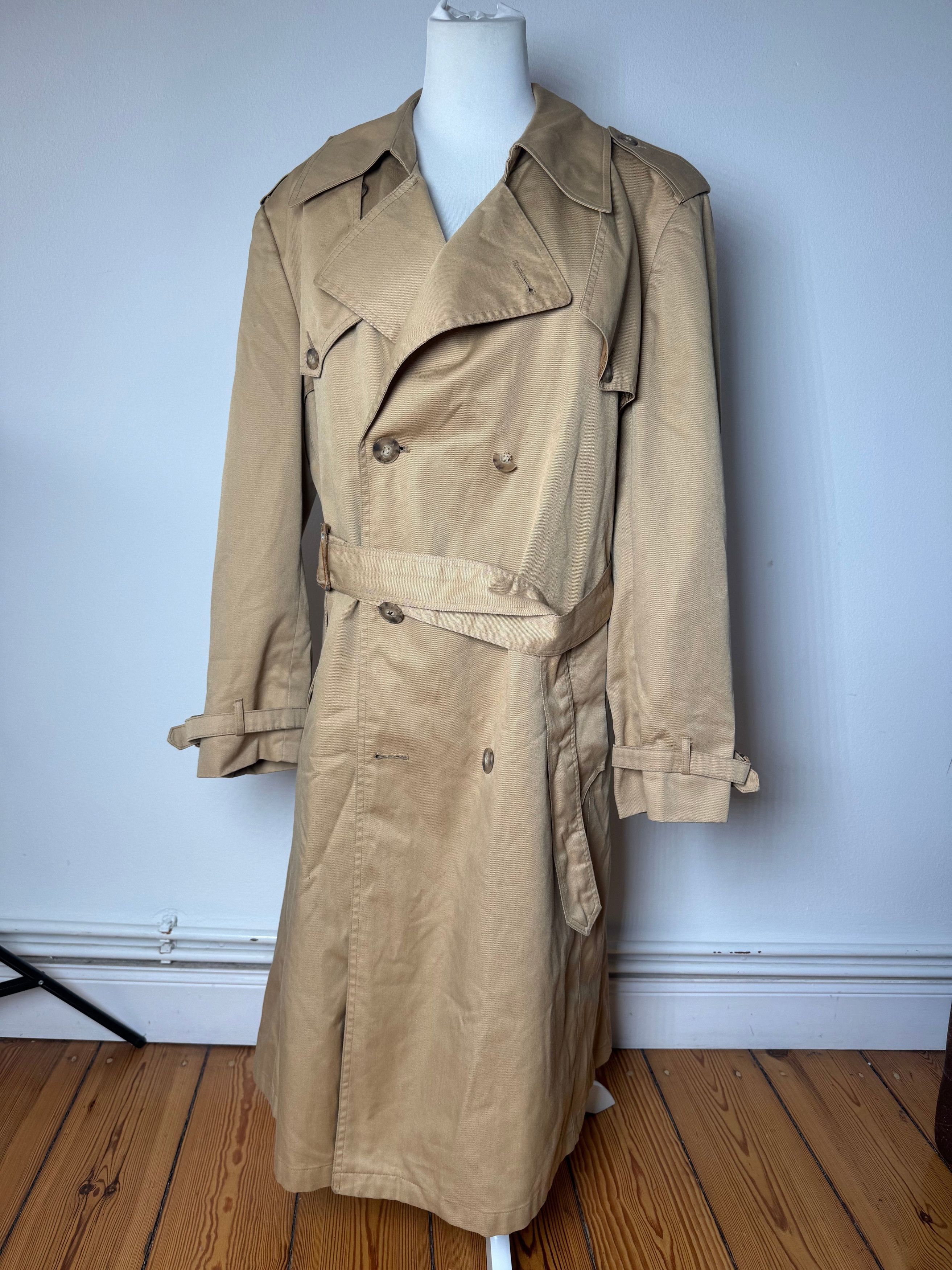Dior Vintage Cotton Trenchcoat Beige L/XL Size L / US 10 / IT 46 - 1 Thumbnail