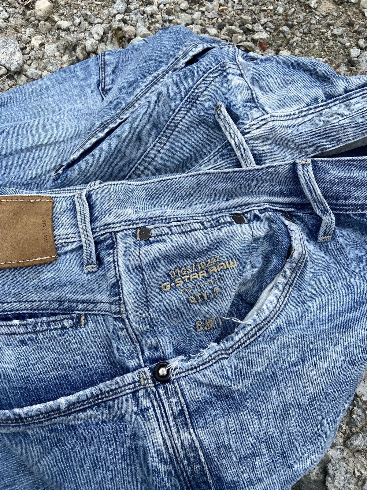 G-Star × Vintage Vintage Distress G Star Raw Denim Size US 35 - 16 Thumbnail