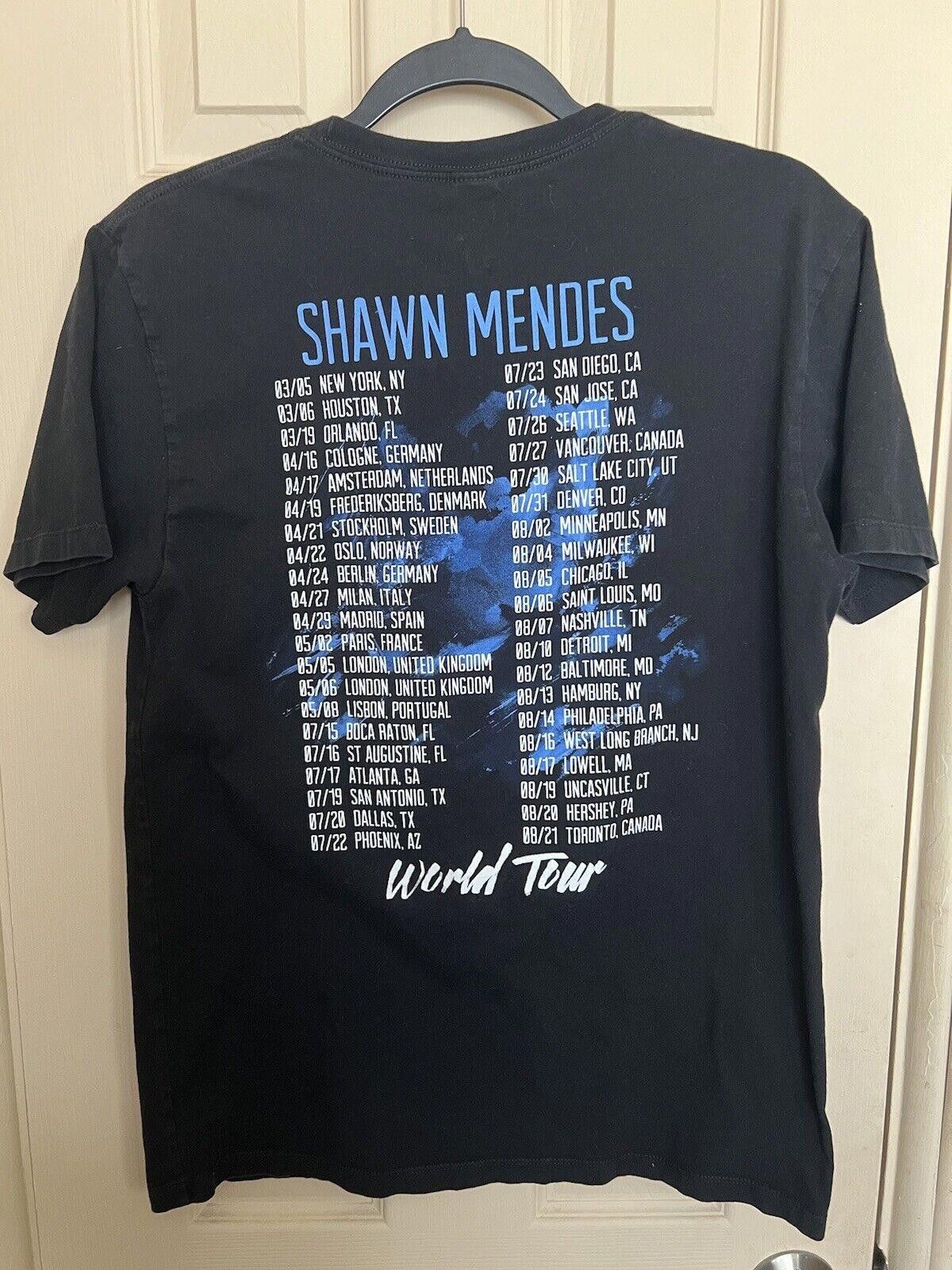 Designer Shawn Mendes Shirt Adult Medium Black Concert World Tour Size US M / EU 48-50 / 2 - 4 Thumbnail