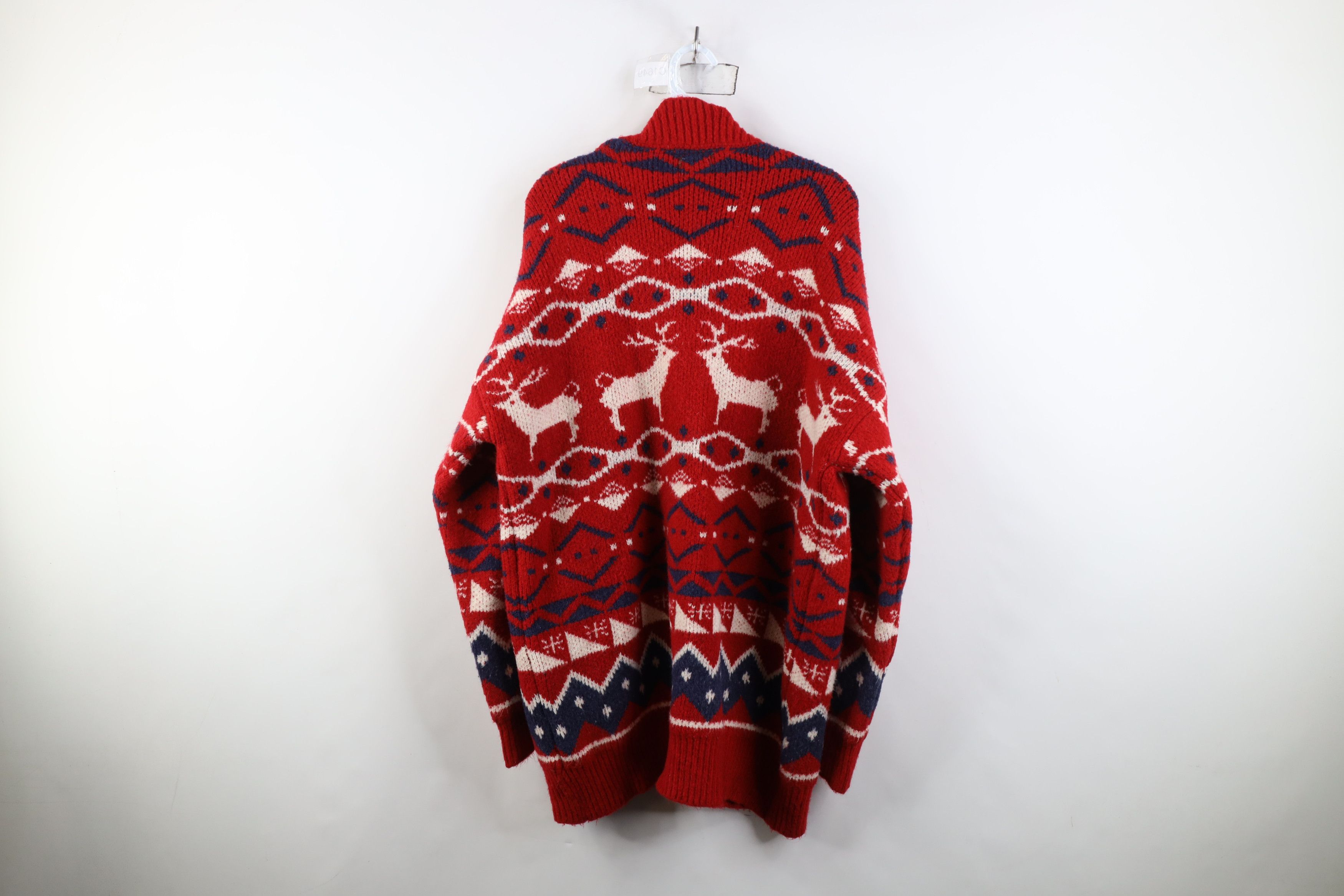 Vintage Vintage 90s Y2K Streetwear Reindeer Cardigan Sweater Size XXL / US 16-18 / IT 52-54 - 12 Thumbnail