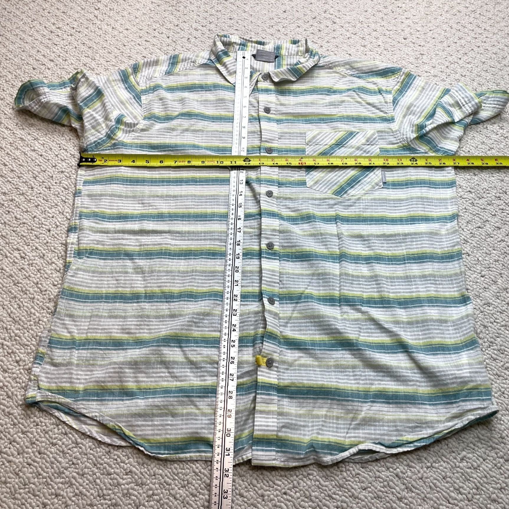 Vintage Columbia Shirt Mens 2XL White Striped Short Sleeve Button Up Outdoor Pocket Size US XXL / EU 58 / 5 - 5 Thumbnail