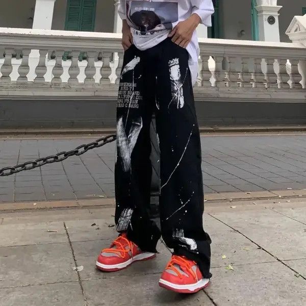 VIBE Black V Pynk Y2k Opium Jeans Size US 30 / EU 46 - 1 Thumbnail