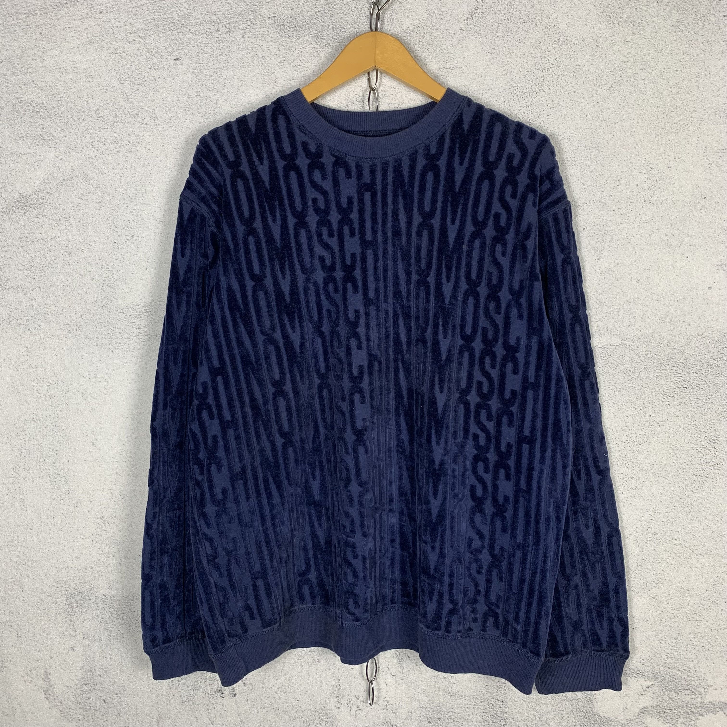 Vintage Moschino Over Print Logo Sweatshirt Crewneck