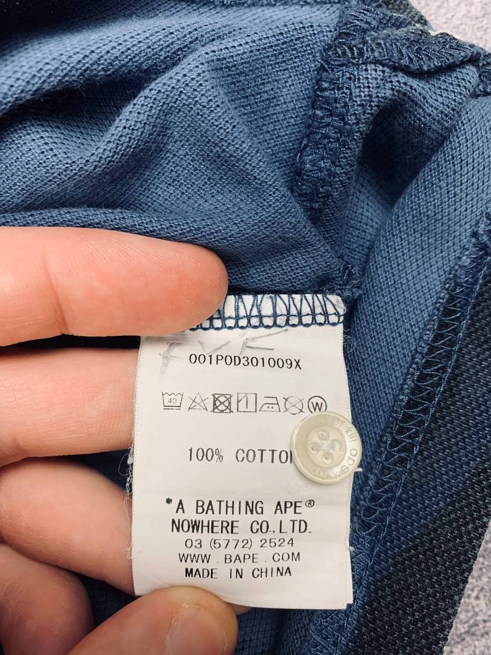 Bape Bape A Bathing Ape Blue Camo Polo Shirt Authentic Ape Head Size US L / EU 52-54 / 3 - 17 Thumbnail