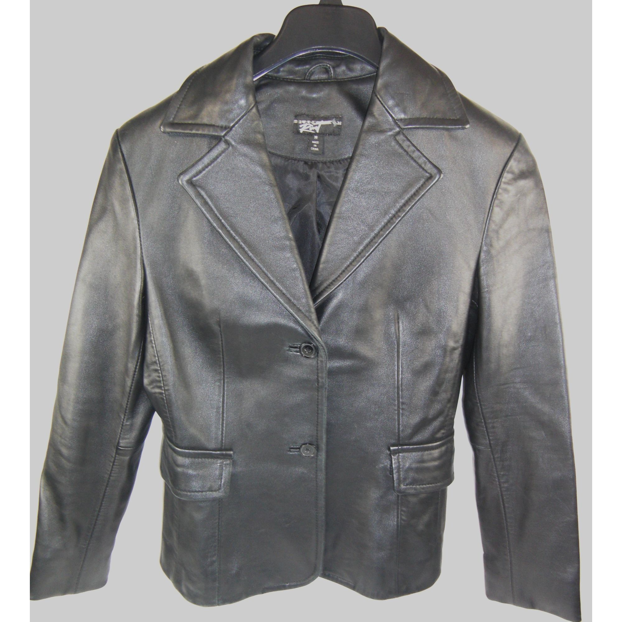 Other Leather Jacket Women’s Size M Soft Lambskin Collared Black Z Size M / US 6-8 / IT 42-44 - 1 Thumbnail